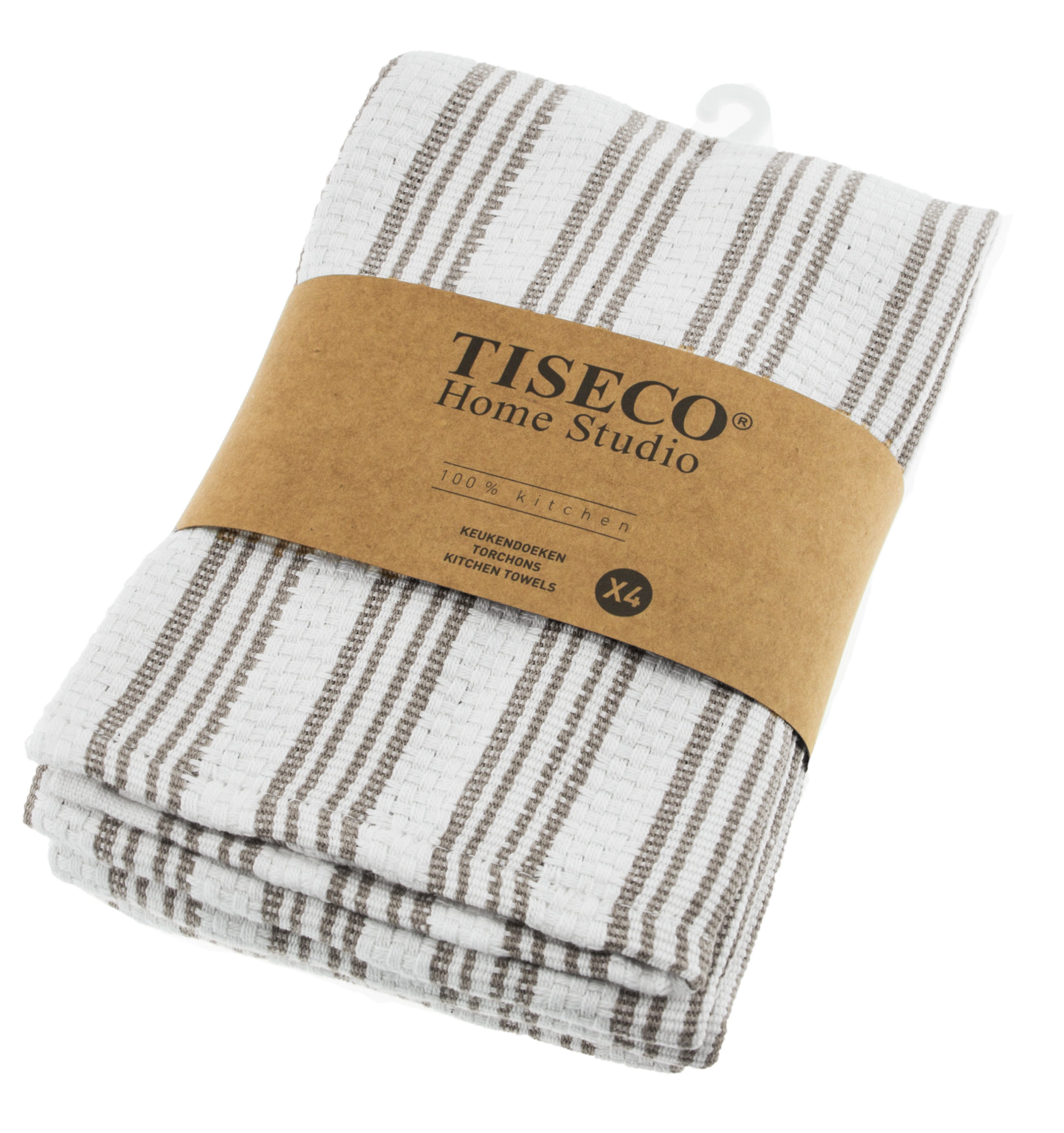 Kitchen towel BASKET WEAVE - SET/4 - 50x70 cm, taupe