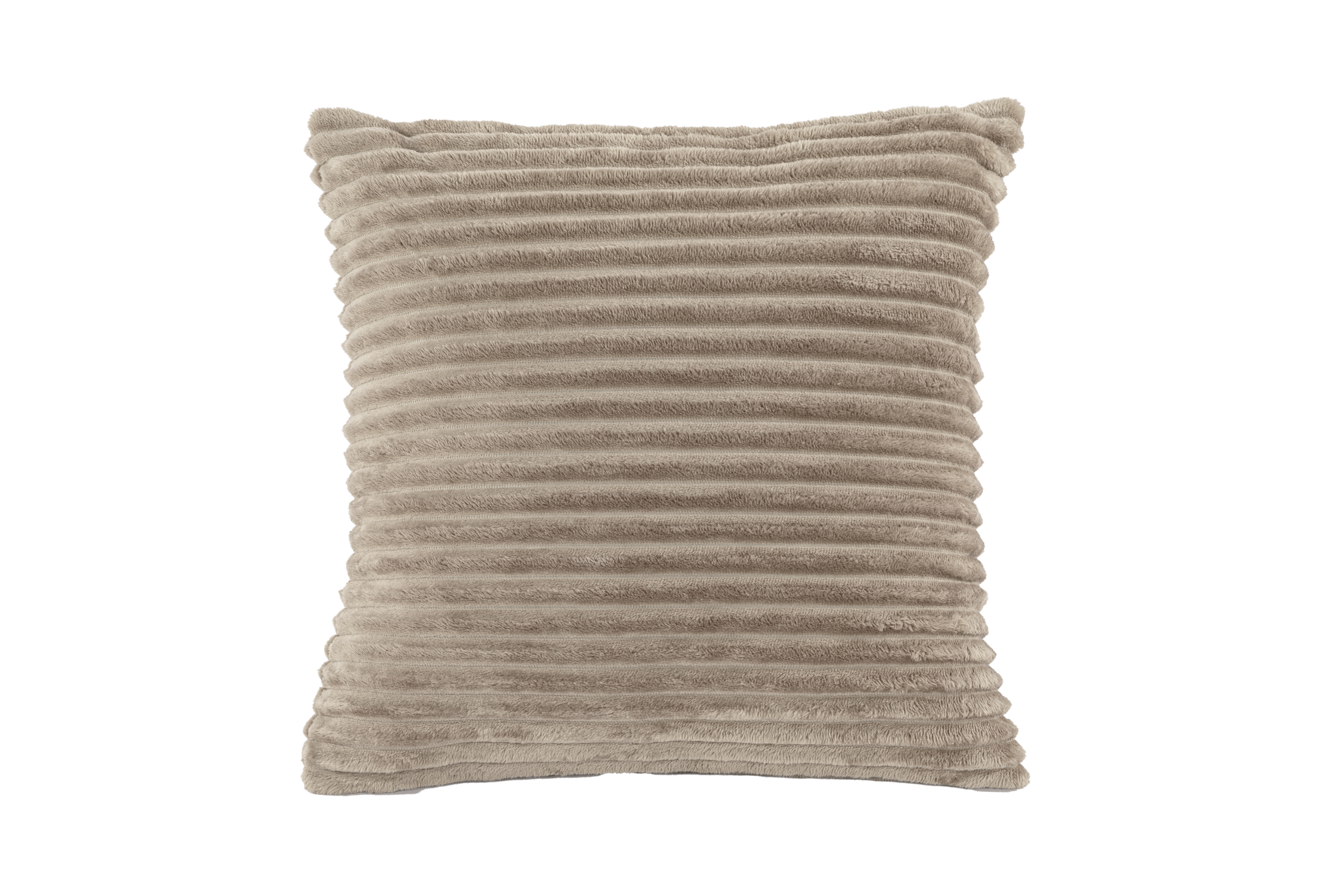 Cushion (filled) RIBBLE, Micoflannel - 45x45cm, taupe