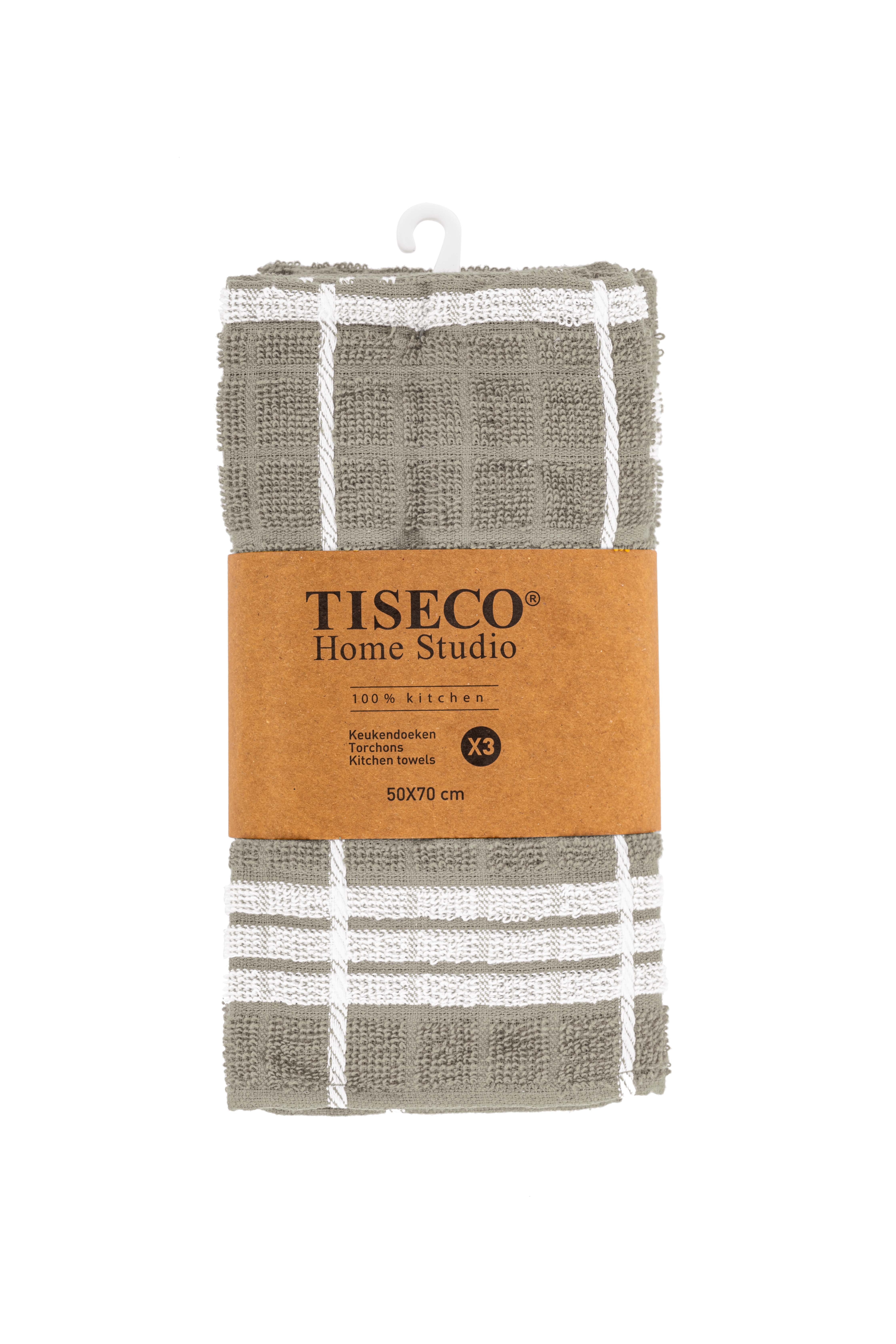 Torchon OMAN - SET/3 - 50x70 cm, taupe