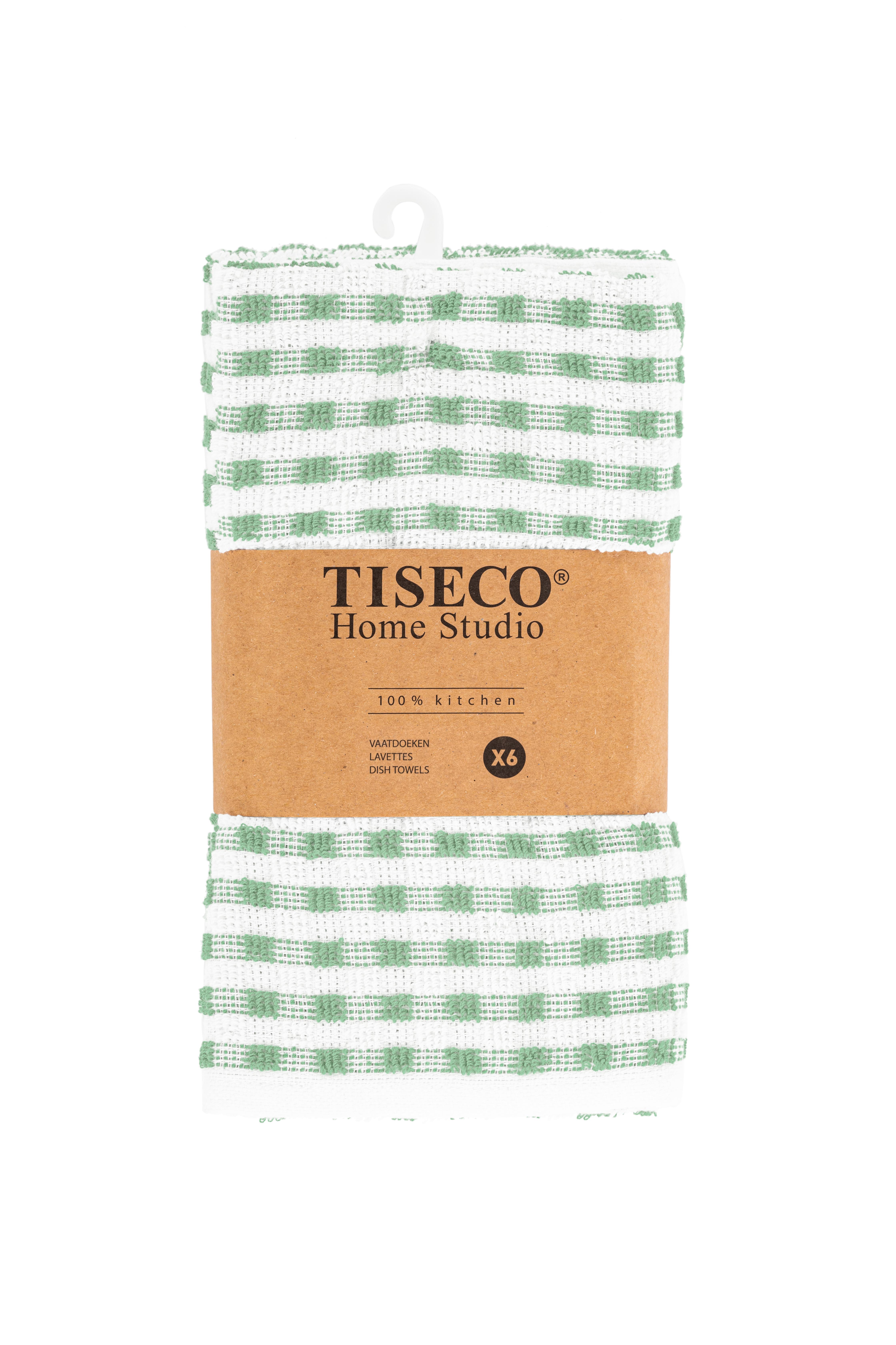 Torchon vaisselle OMAN - SET/6 - 32x35 cm, smoke green