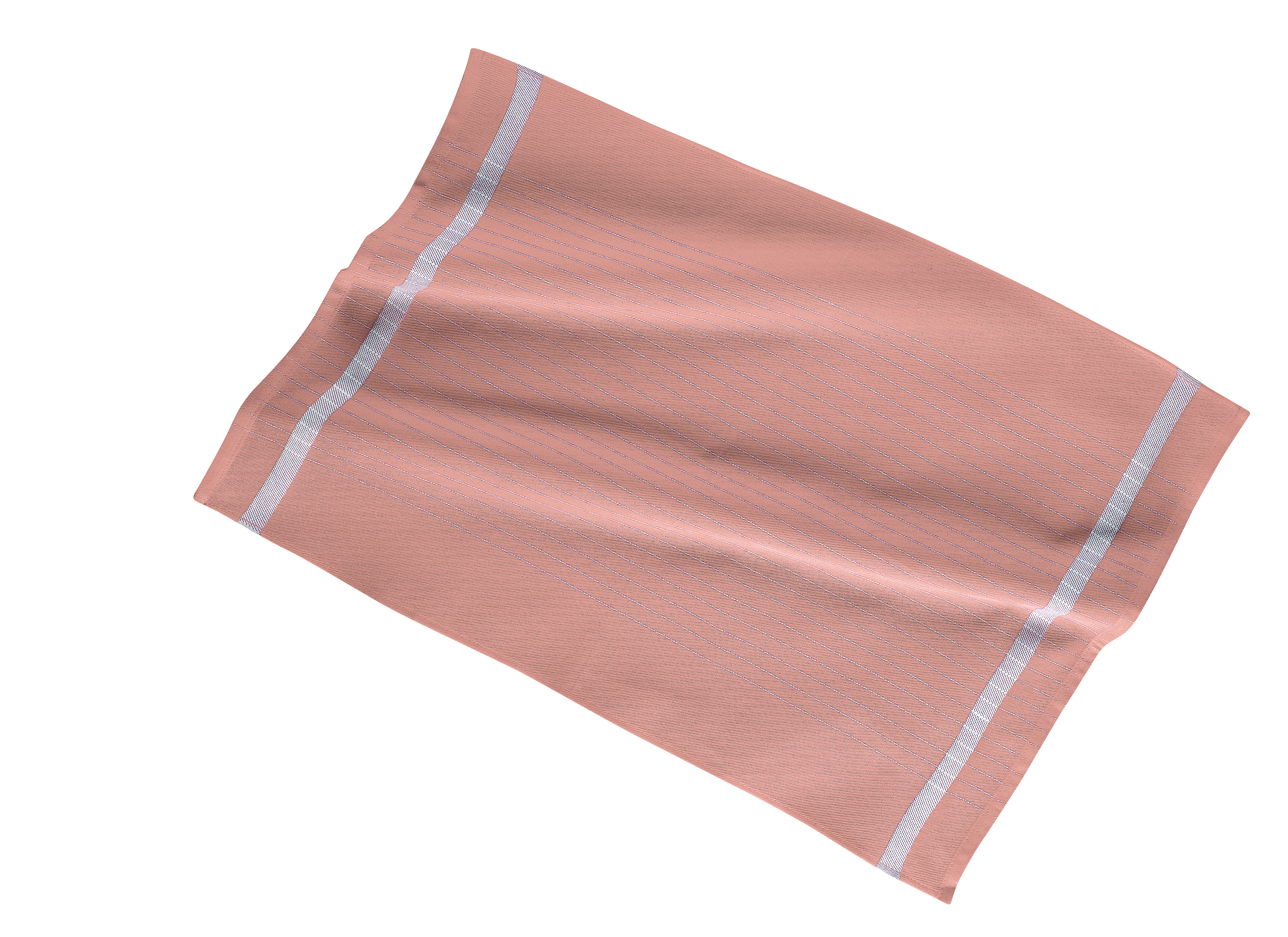 Torchon 50x70cm, set3,stripe coloured center, soft pink