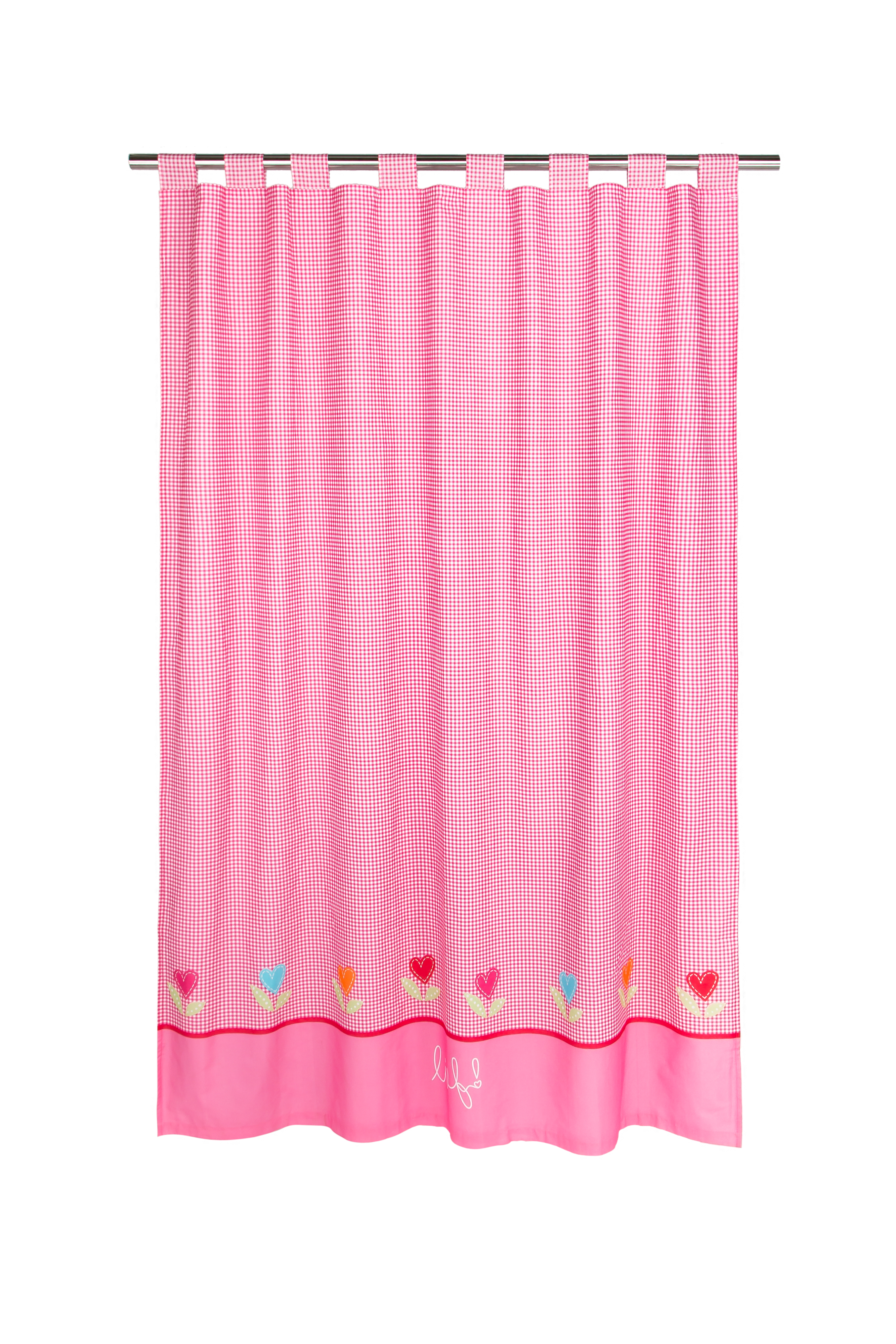 Curtain Girl vichy, 140x180 cm , with 6 hanging loops