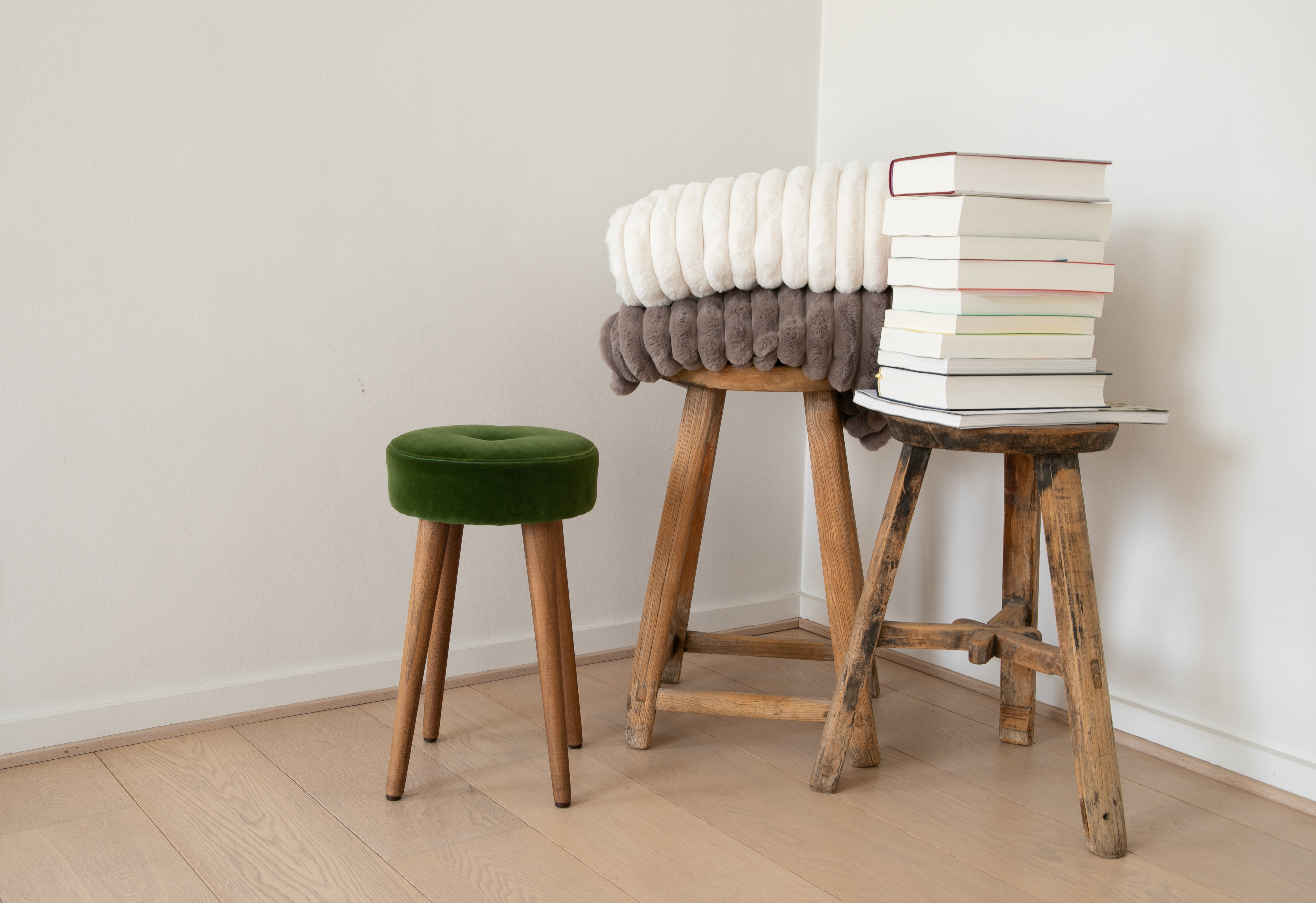 Throw RABBIT STRIPE - 130x170 cm, ivory