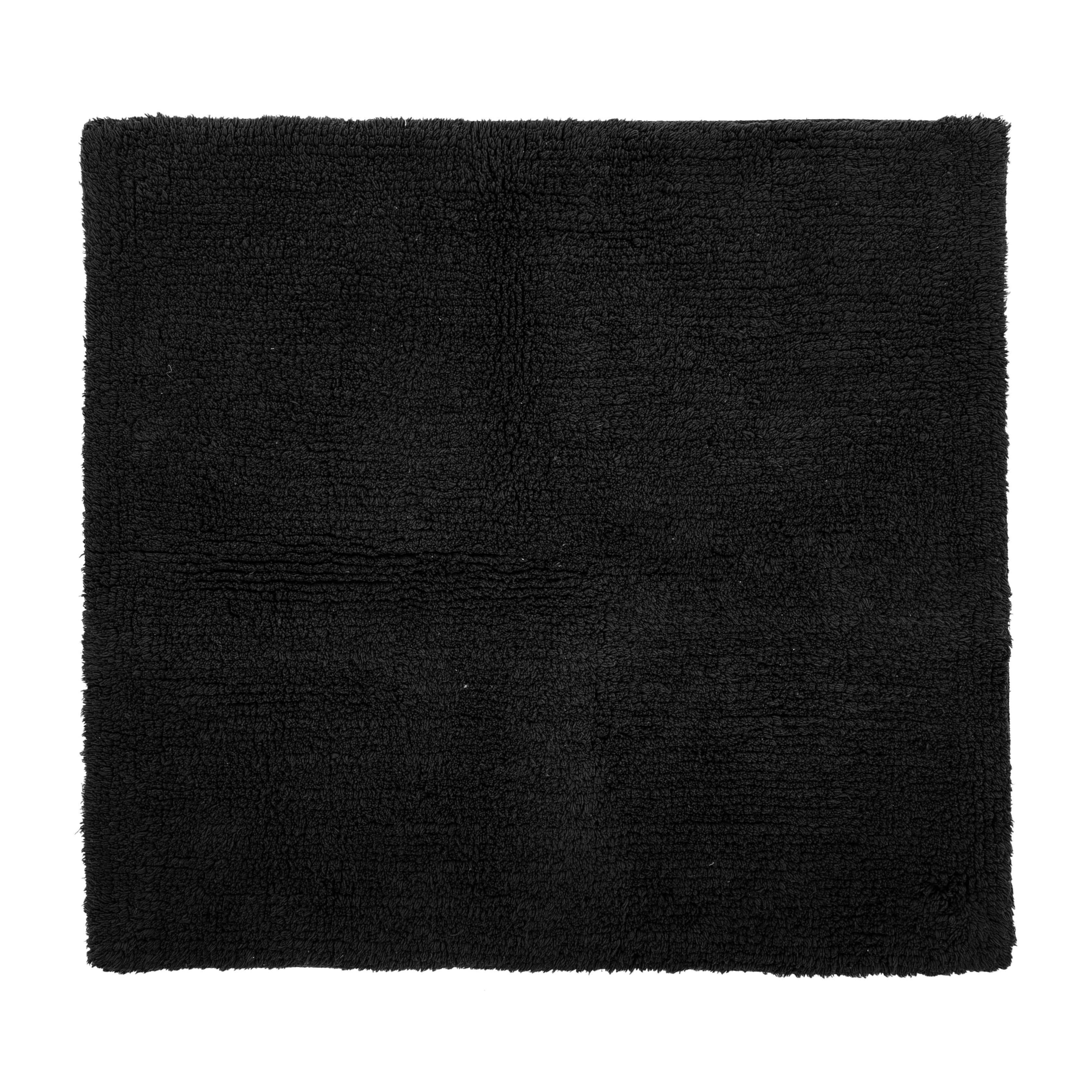 RIVA bath carpet - cotton anti-slip, 60x60cm, black