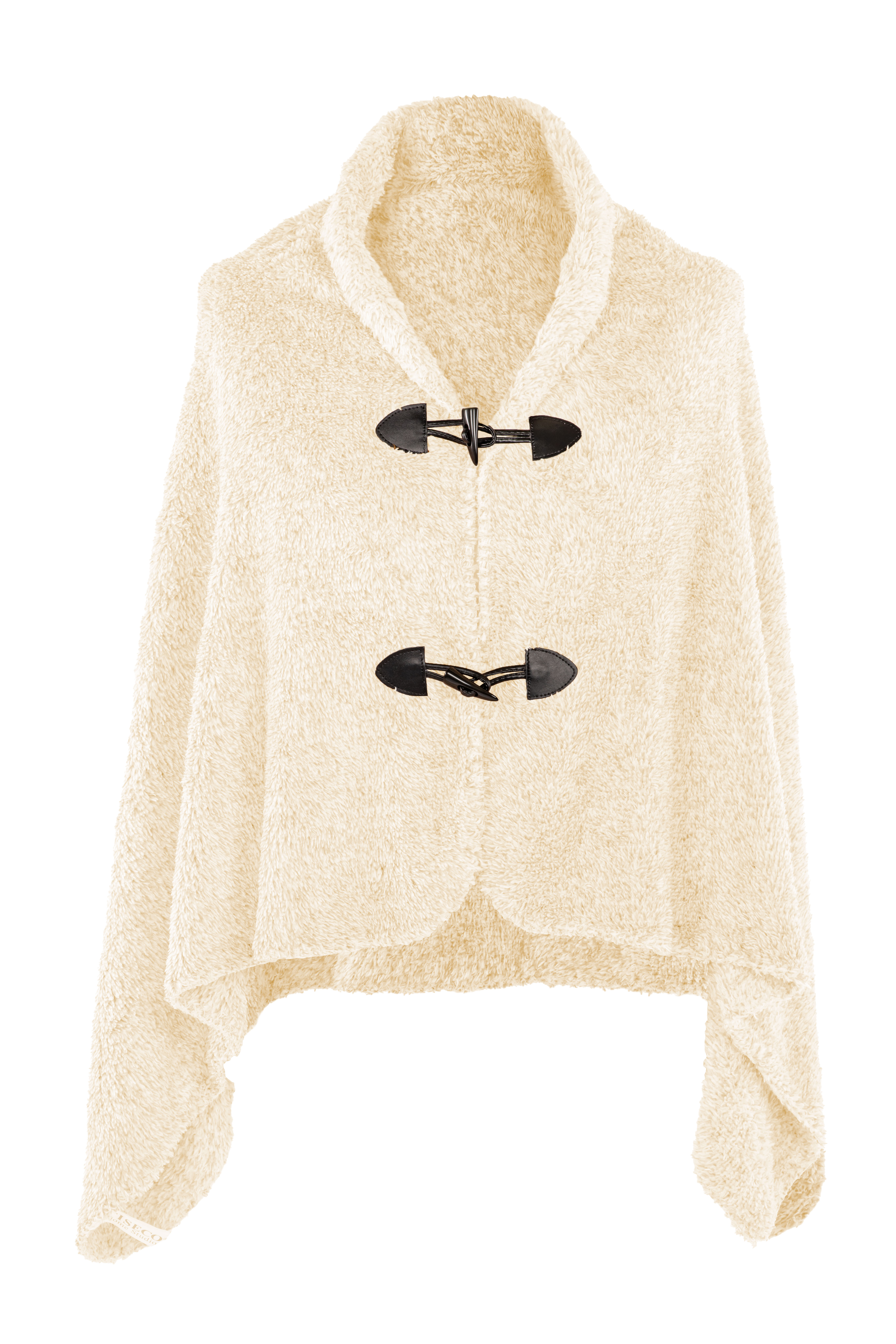 Poncho COSY Teddy sherpa BI-TONE  - 75x150cm, ivory