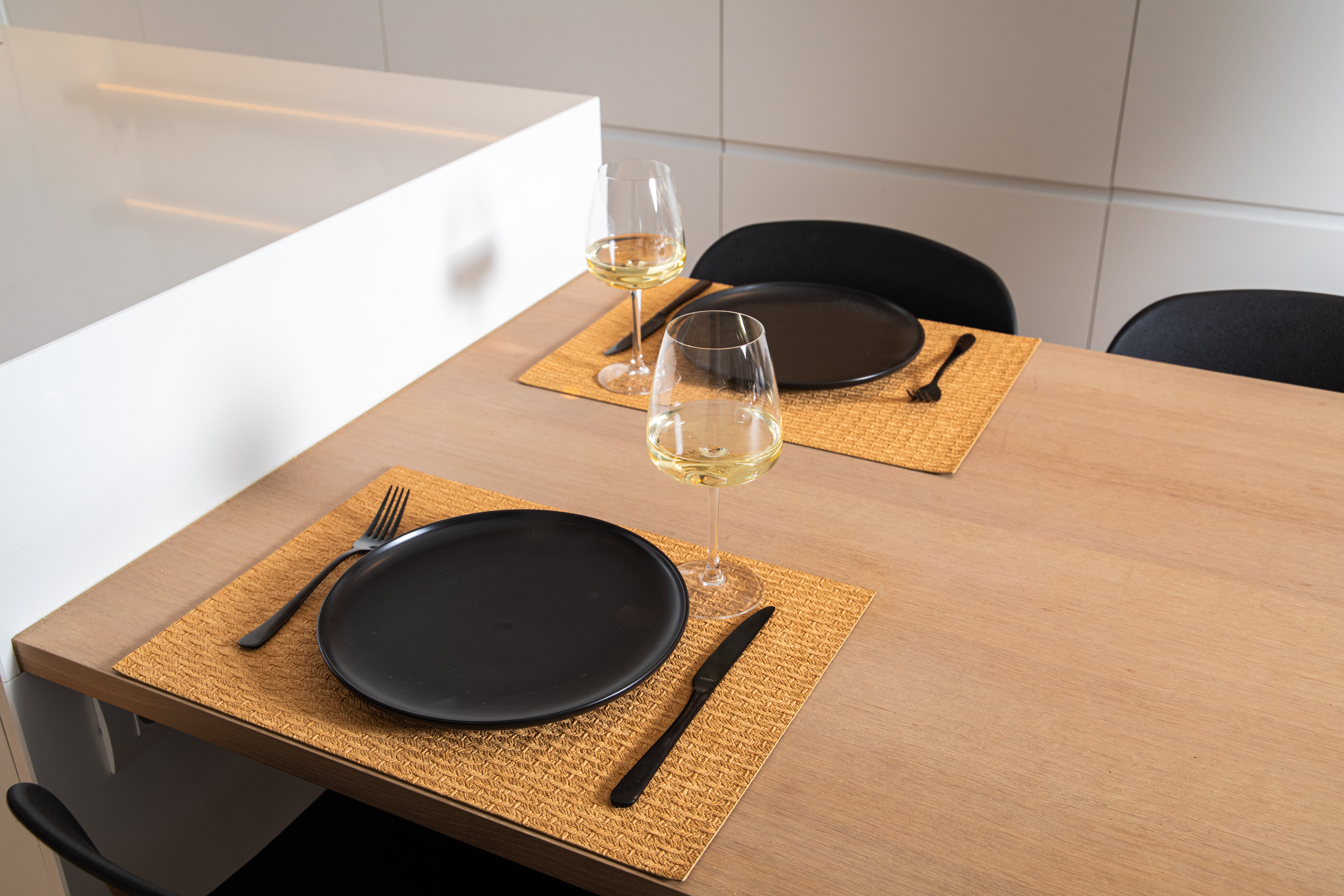 Set de table ARBIN - Leather look imitation - 45x33cm, taupe