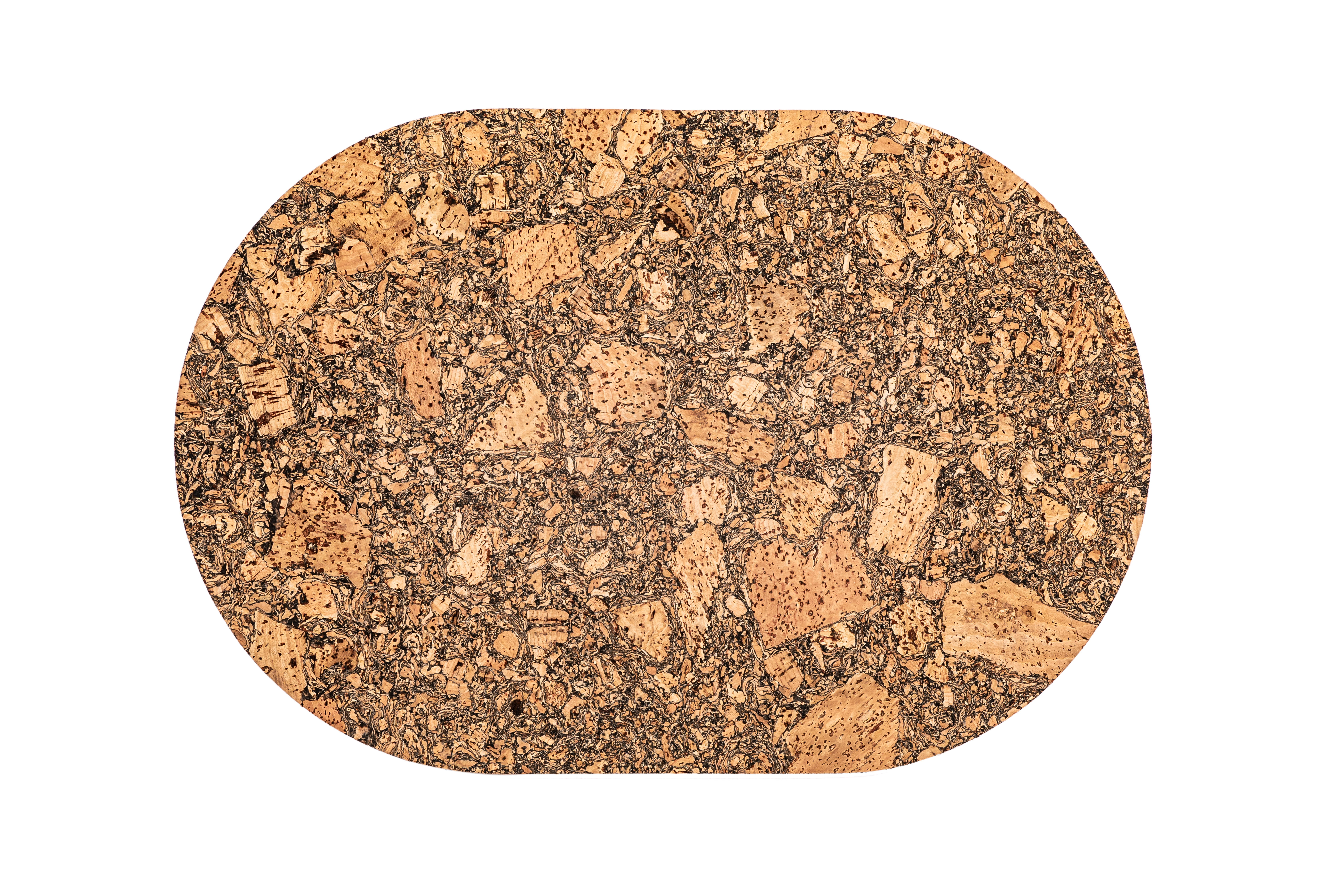 Placemat QUERCO cork oval 45x30cm - earth