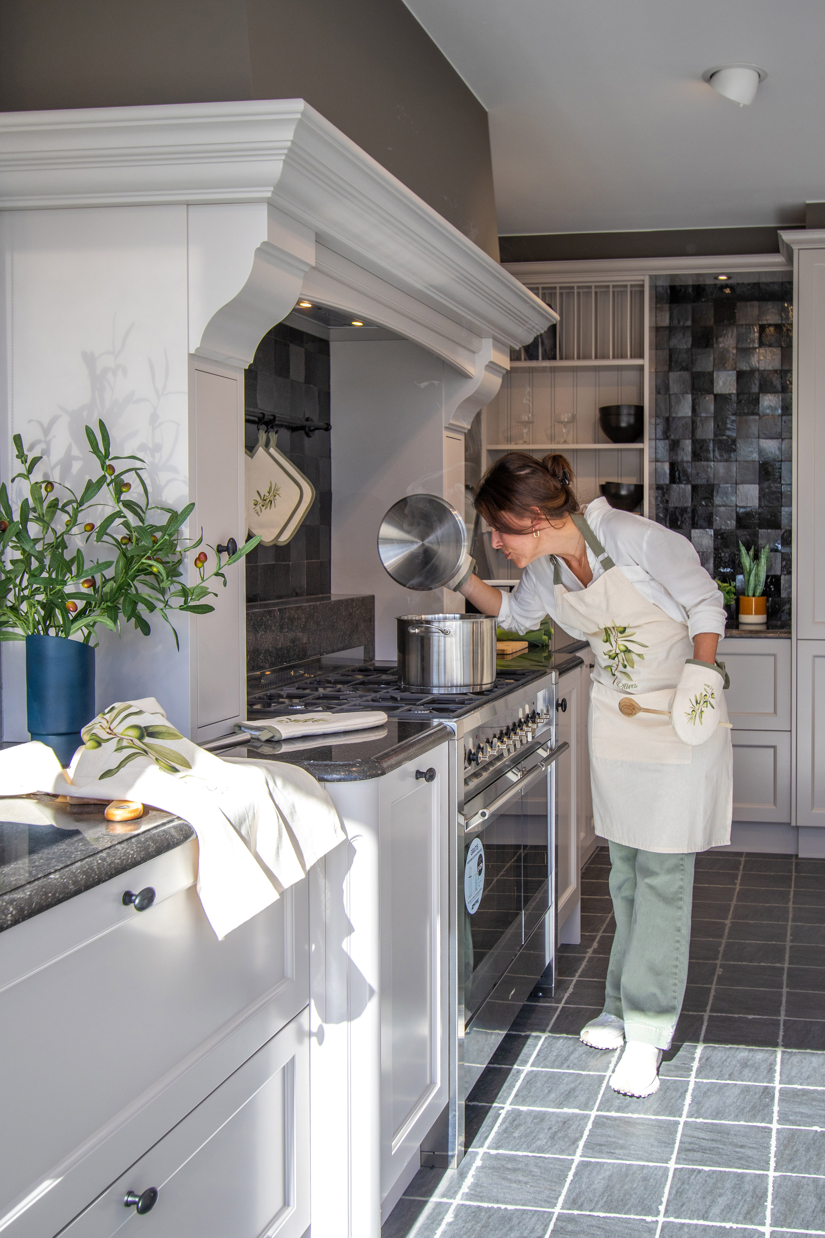 Tablier 74x85cm, olive