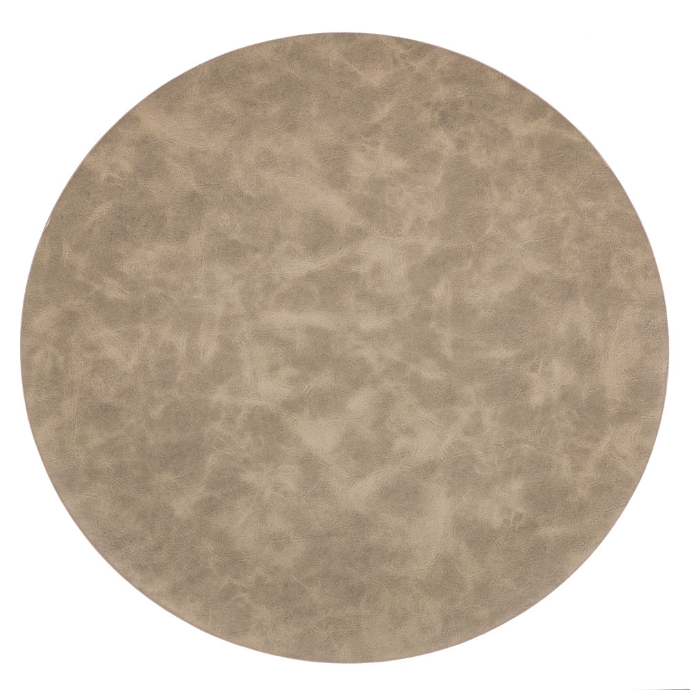 Tuscan placemat round, dia 38 cm, taupe