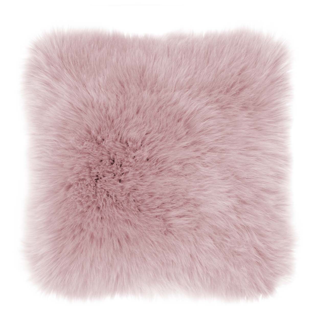 Cushion (filled) sheepskin + suede 45x45CM, old pink