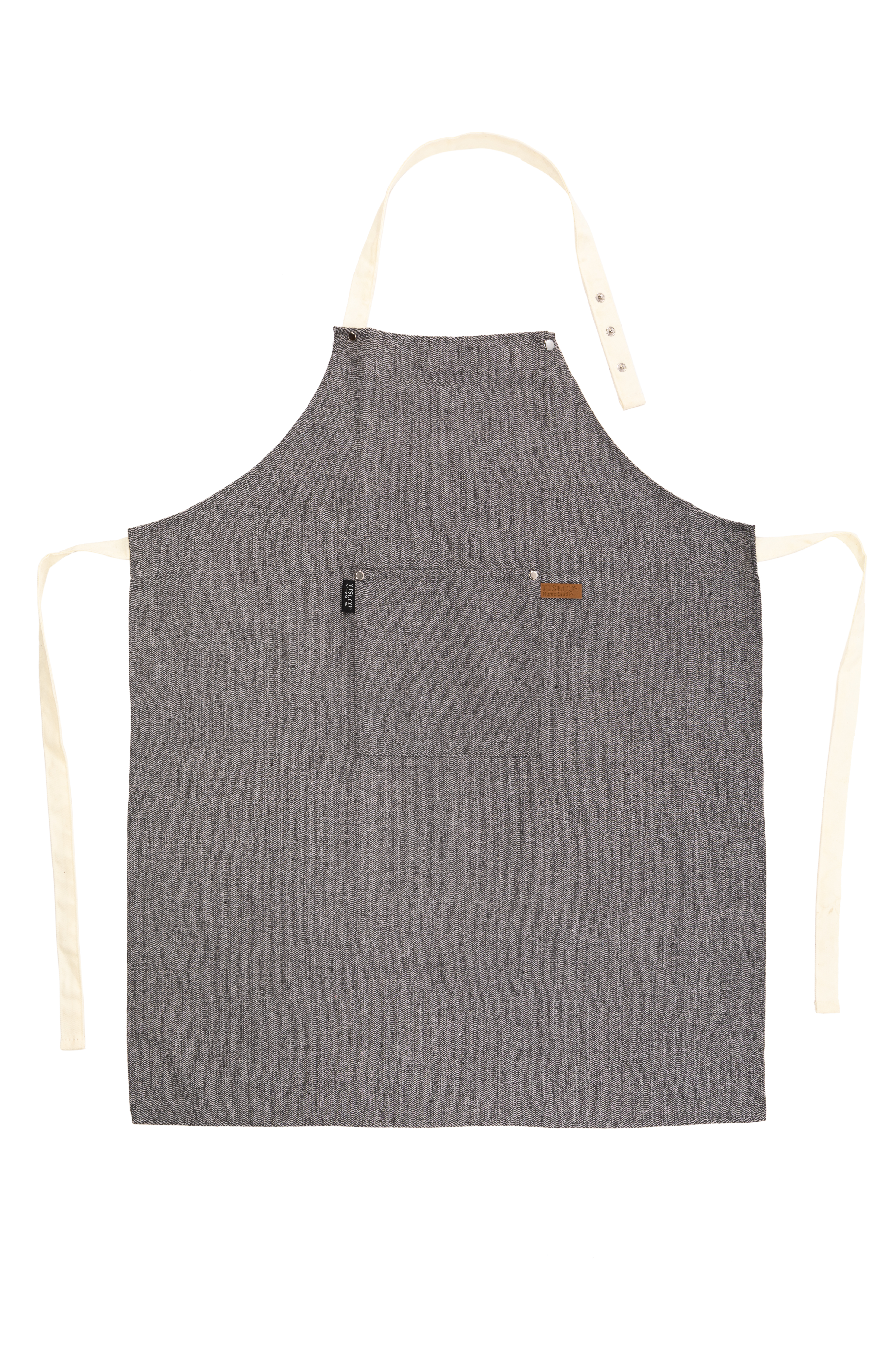 Apron SHERLOCK Fishbone 68x85cm, black