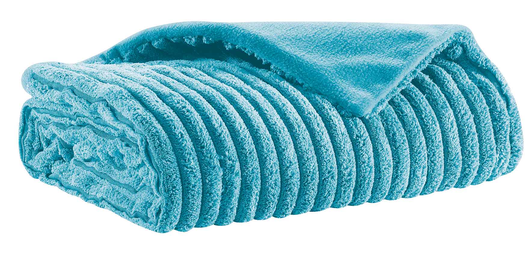 Plaid Rib Turquoise 150x200