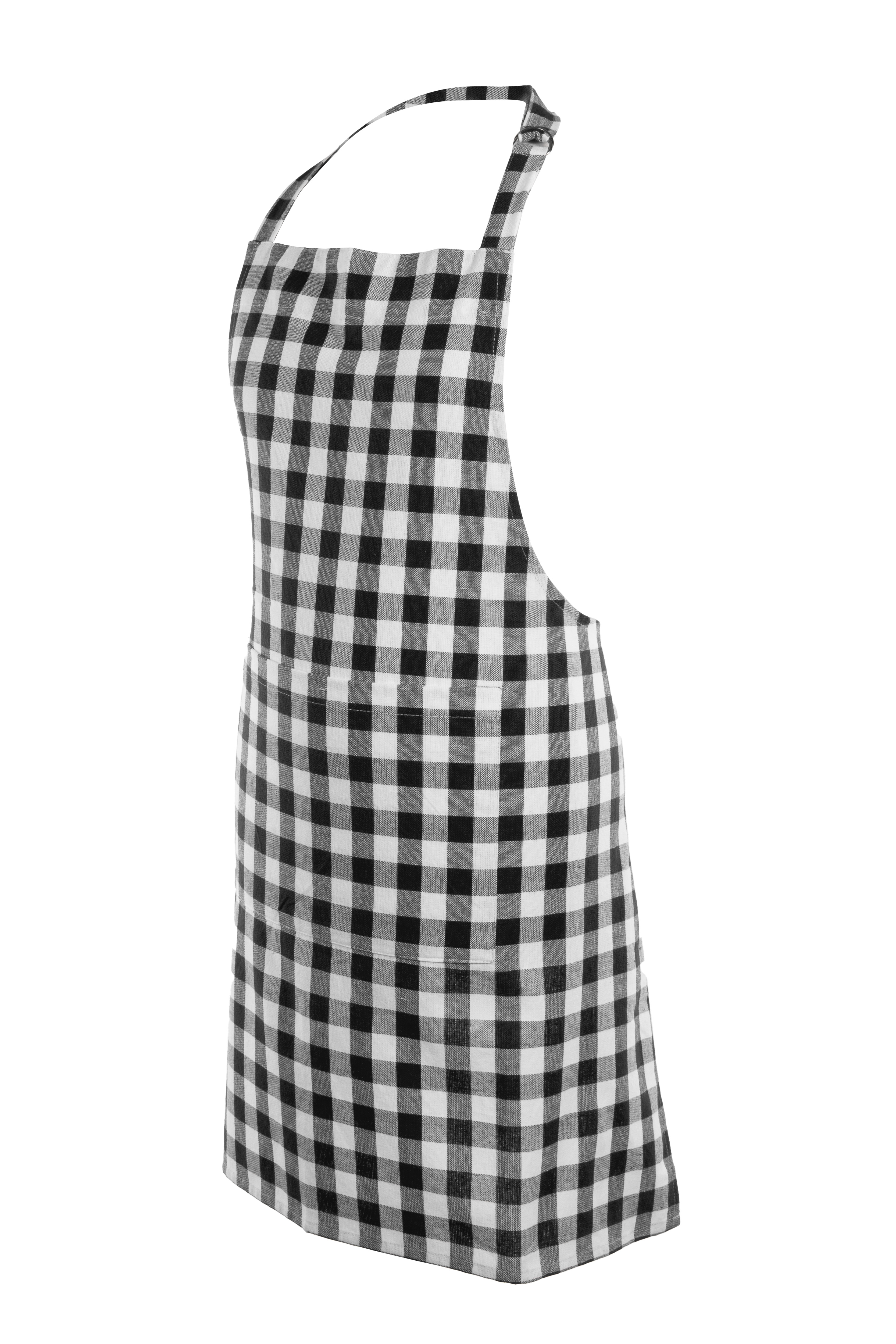 Tablier GINGHAM - 80x74 cm, noir