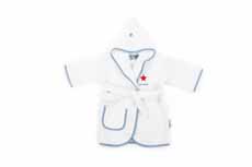 Peignoir de bain Boy uni white, 1-2 year