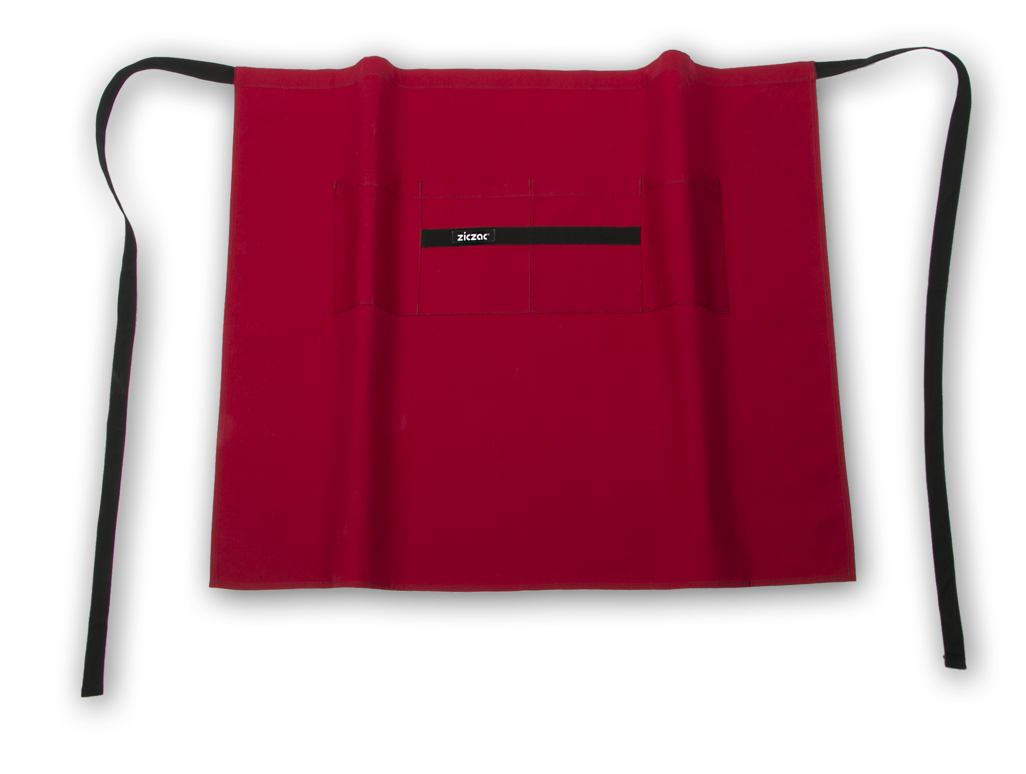 Apron Prof. Bistro, 4 pockets, 105x85 cm, red