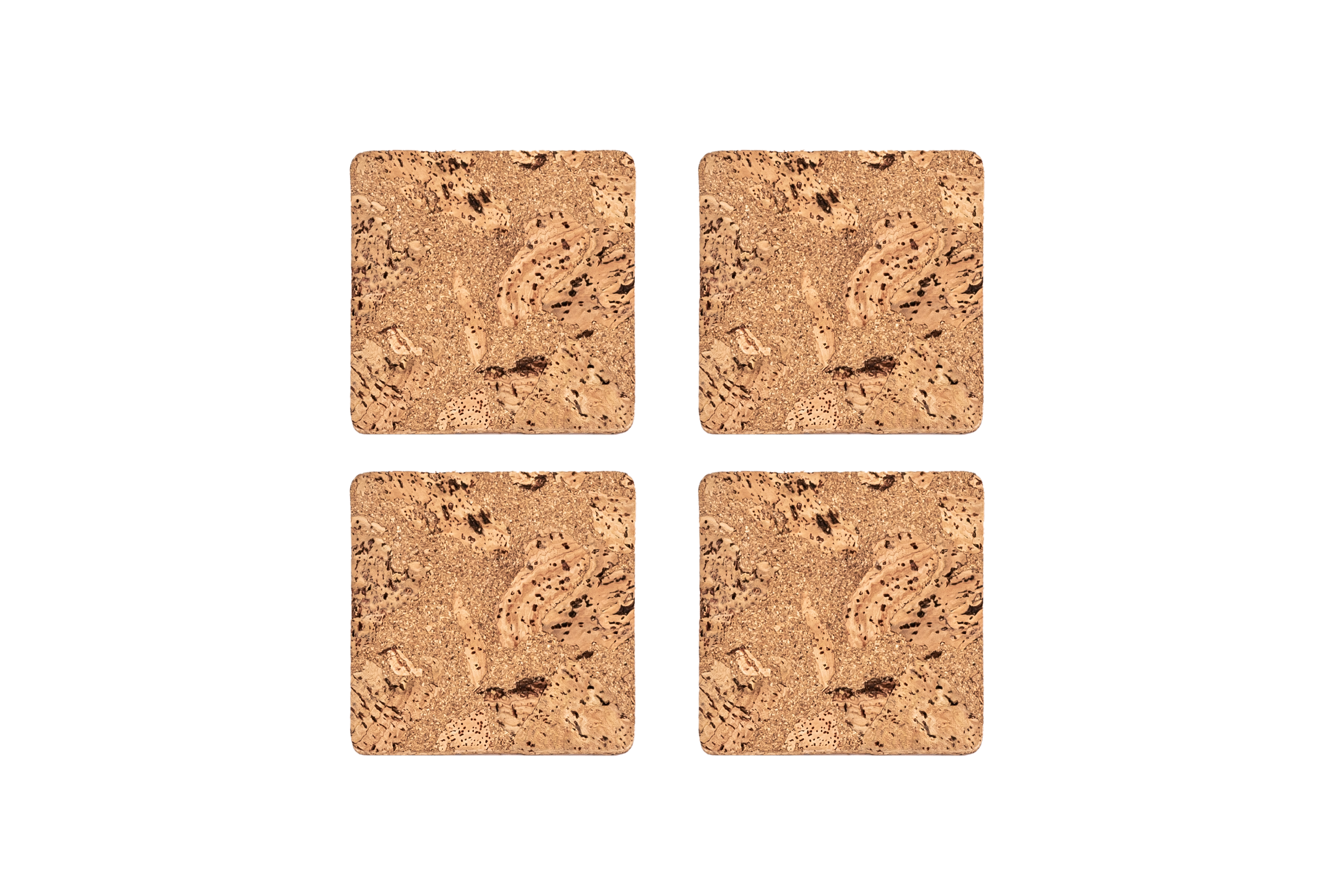 Coaster QUERCO cork square 10x10cm set/4 - rock/1108