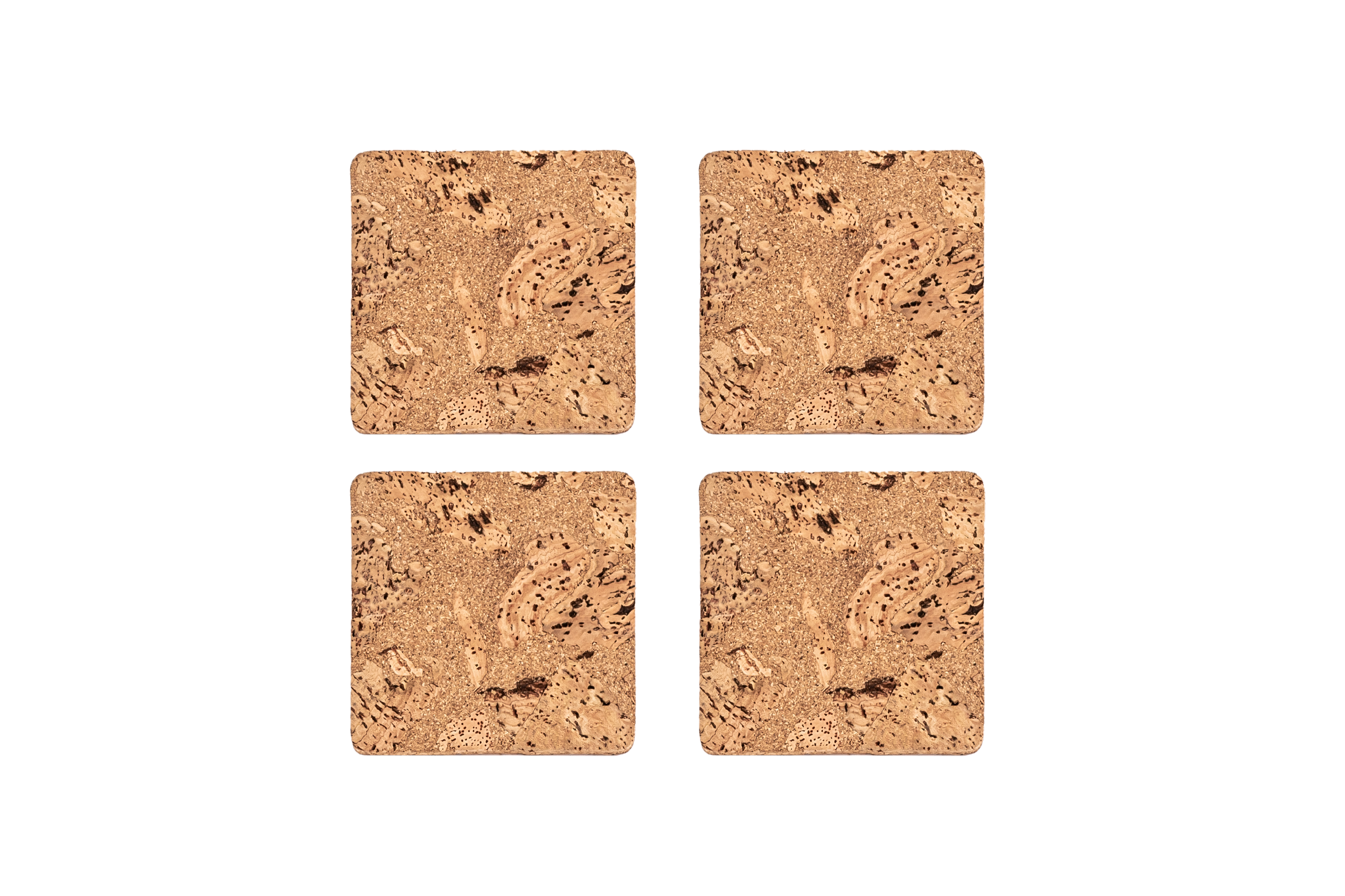 Onderzetter QUERCO kurk vierkant 10x10cm set/4 - rock/1108