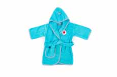 Baby bathrobe Boy uni turquoise, 1-2 year