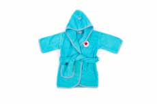 Baby badjas Boy uni turquoise, 1-2 year