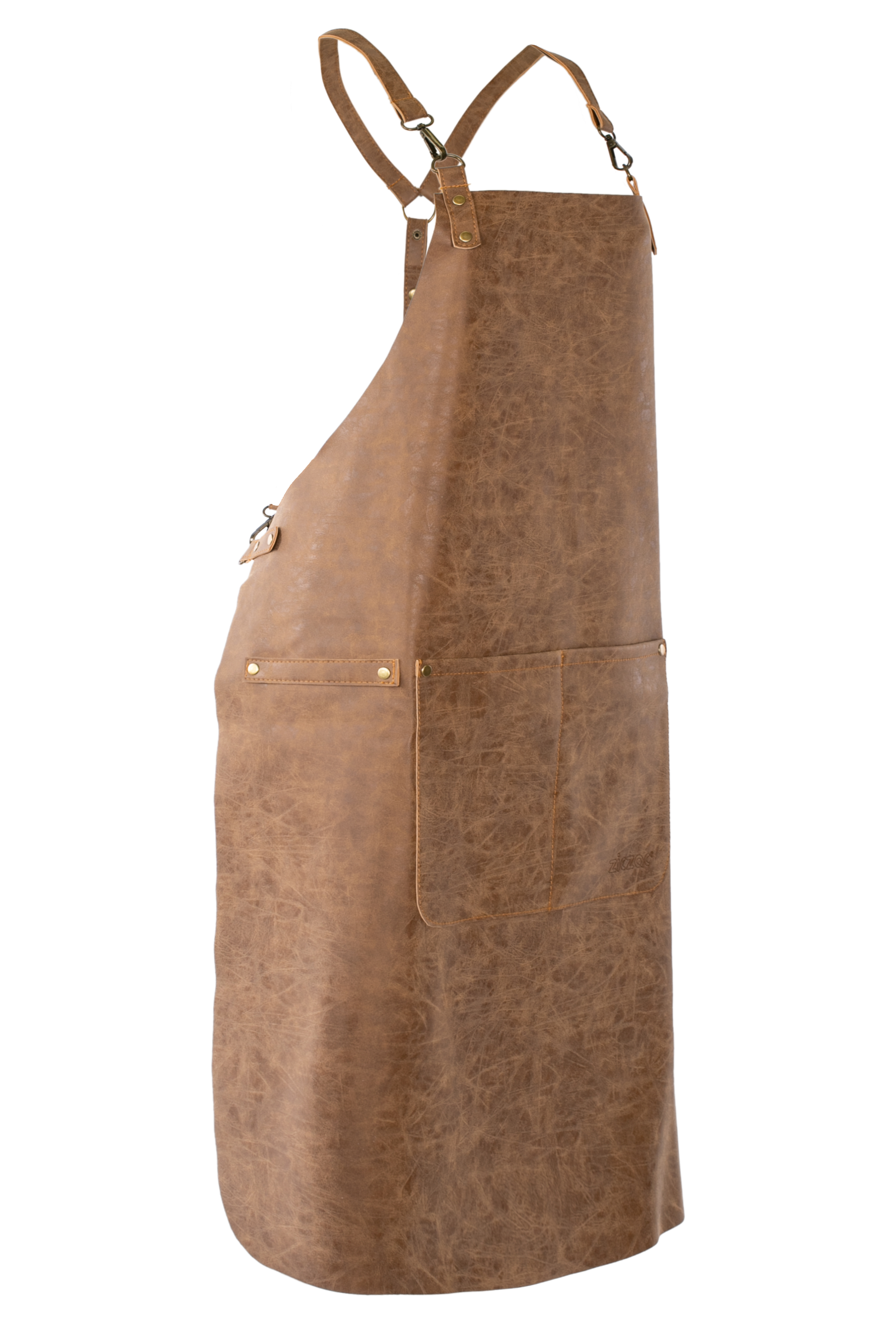 Apron TRUMAN (Sling Back Barber Style), 64x85 cm, walnut