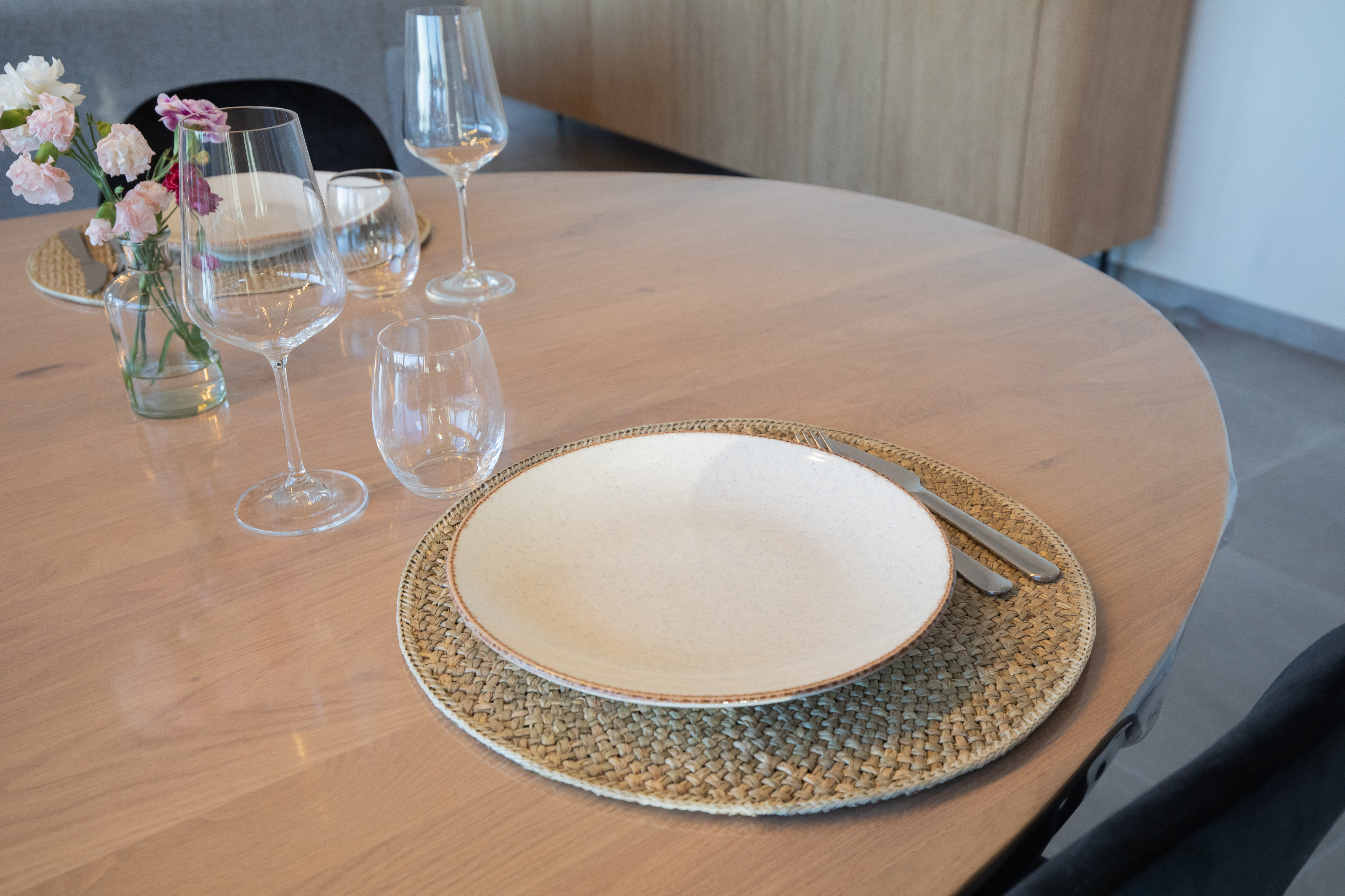 Placemat UNTUN - Dia 38 cm - Round, beige