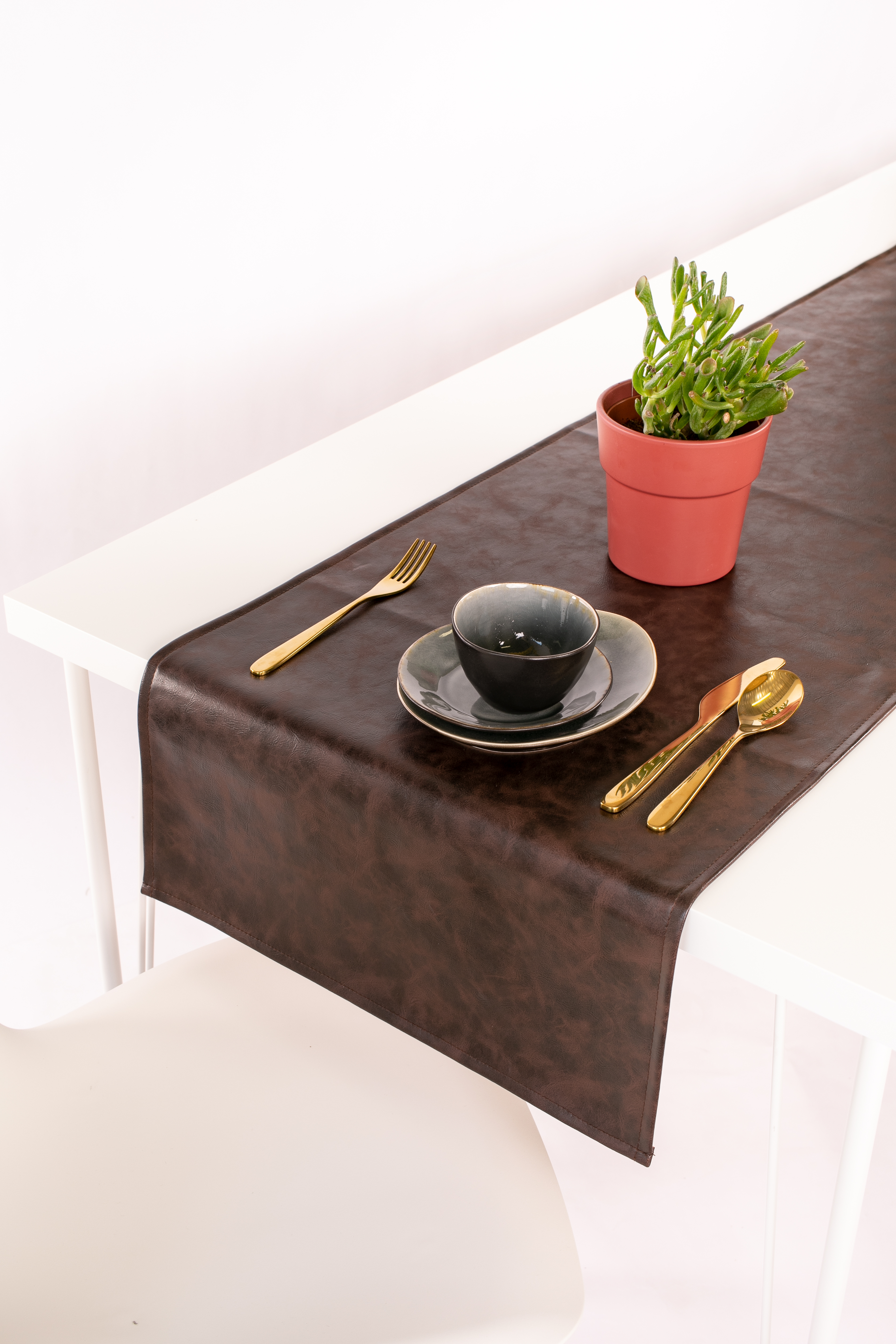 Tuscan chemins de table, 45x145 cm, coffee