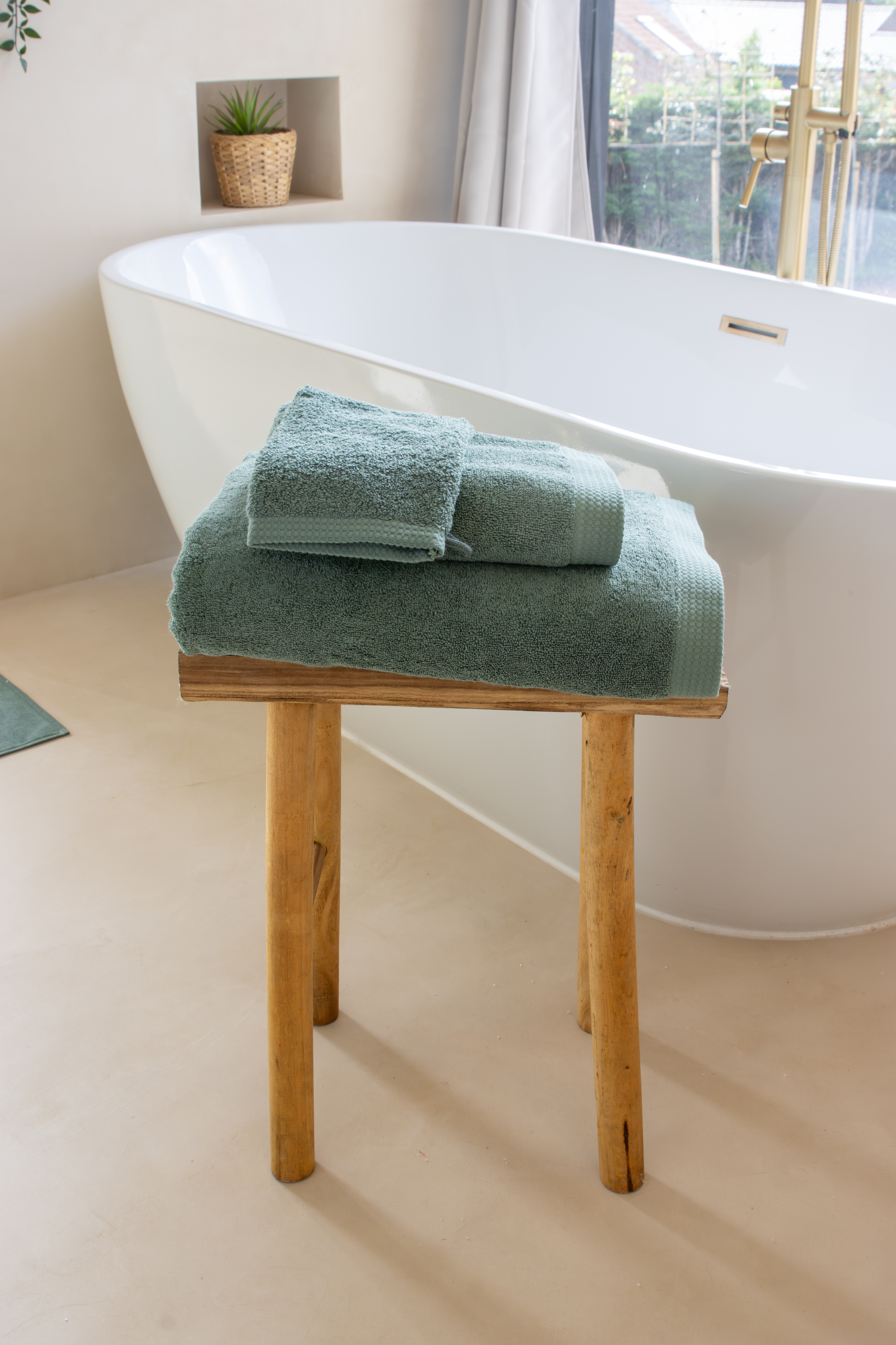 Washandje DELUX - SET/2 - 15x21 cm, groen