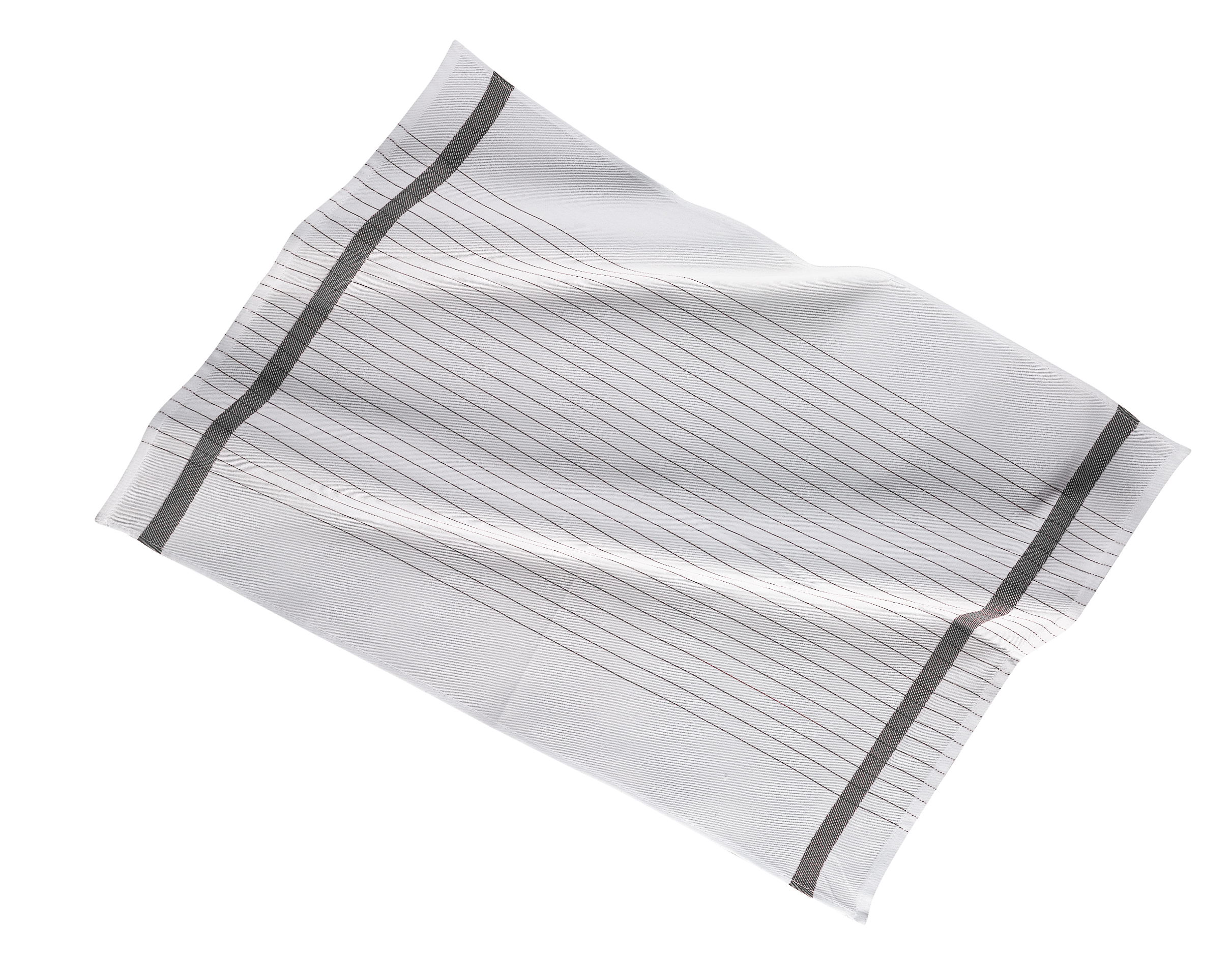 Kitchen towel 50x70cm, set3,stripe white center, grey