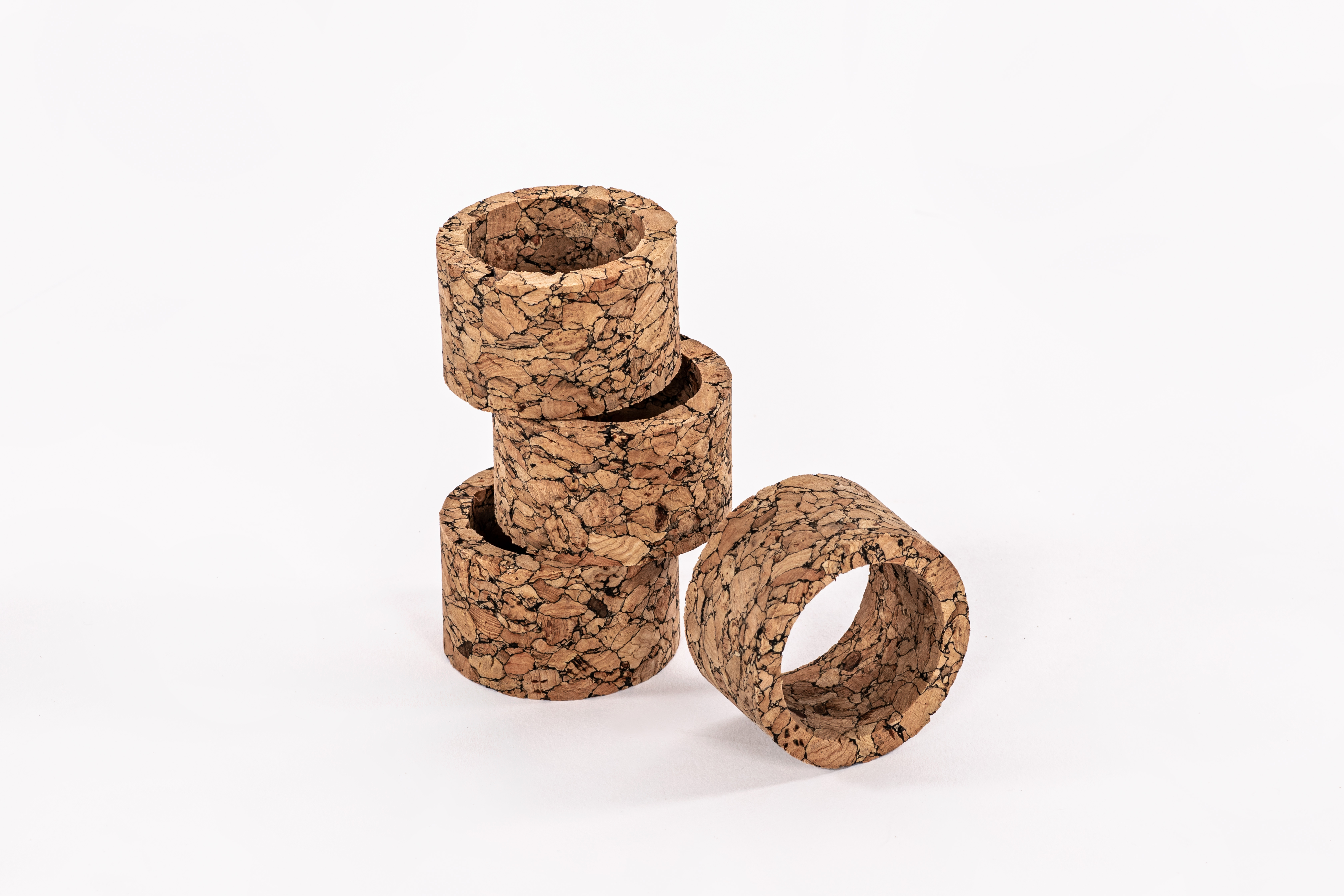 Napkin rings QUERCO cork round dia 5cm - set/4 - grain/2111