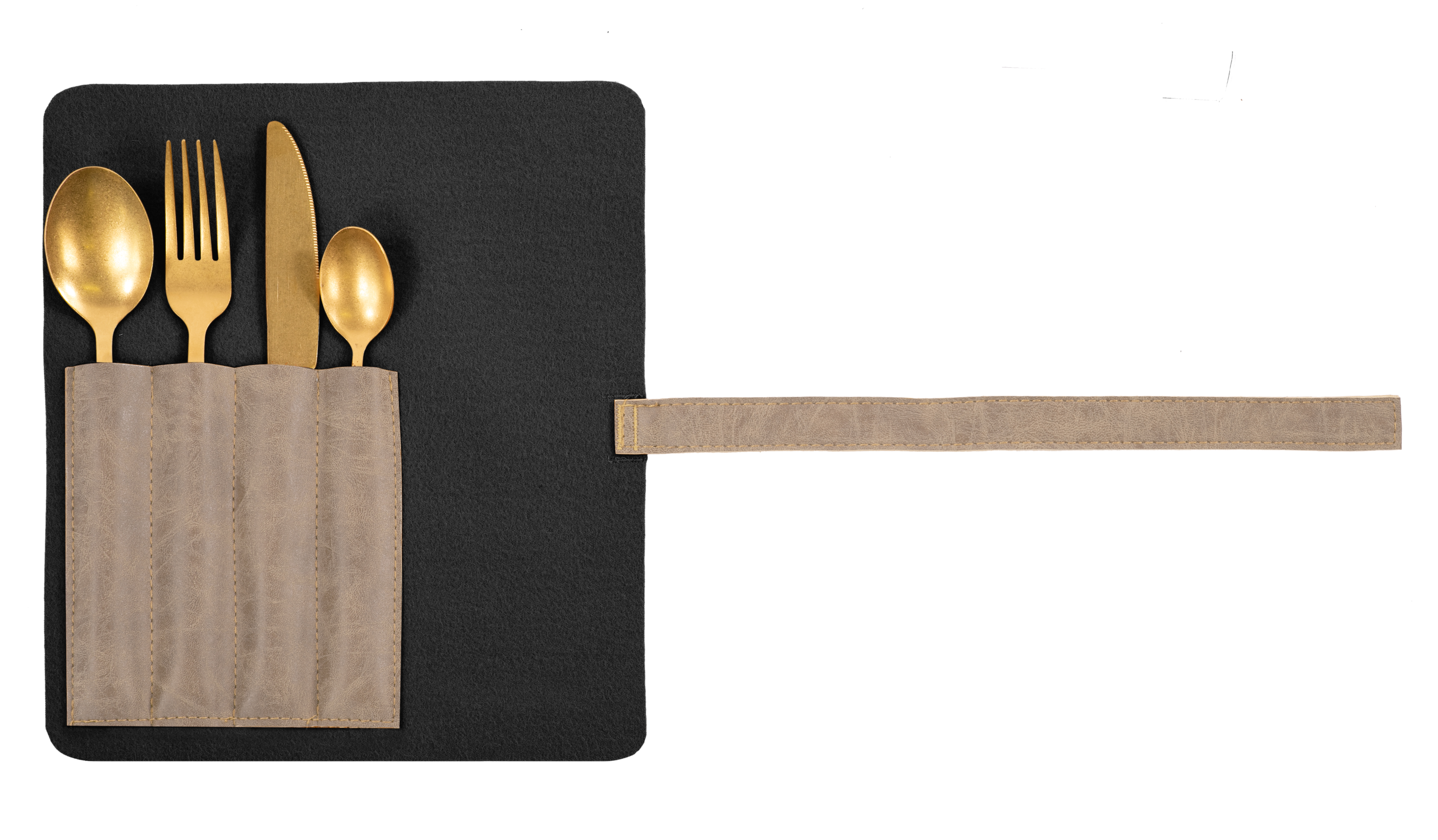Cutlery holder TRUMAN, 22.5 x 26 cm, taupe- SET/2