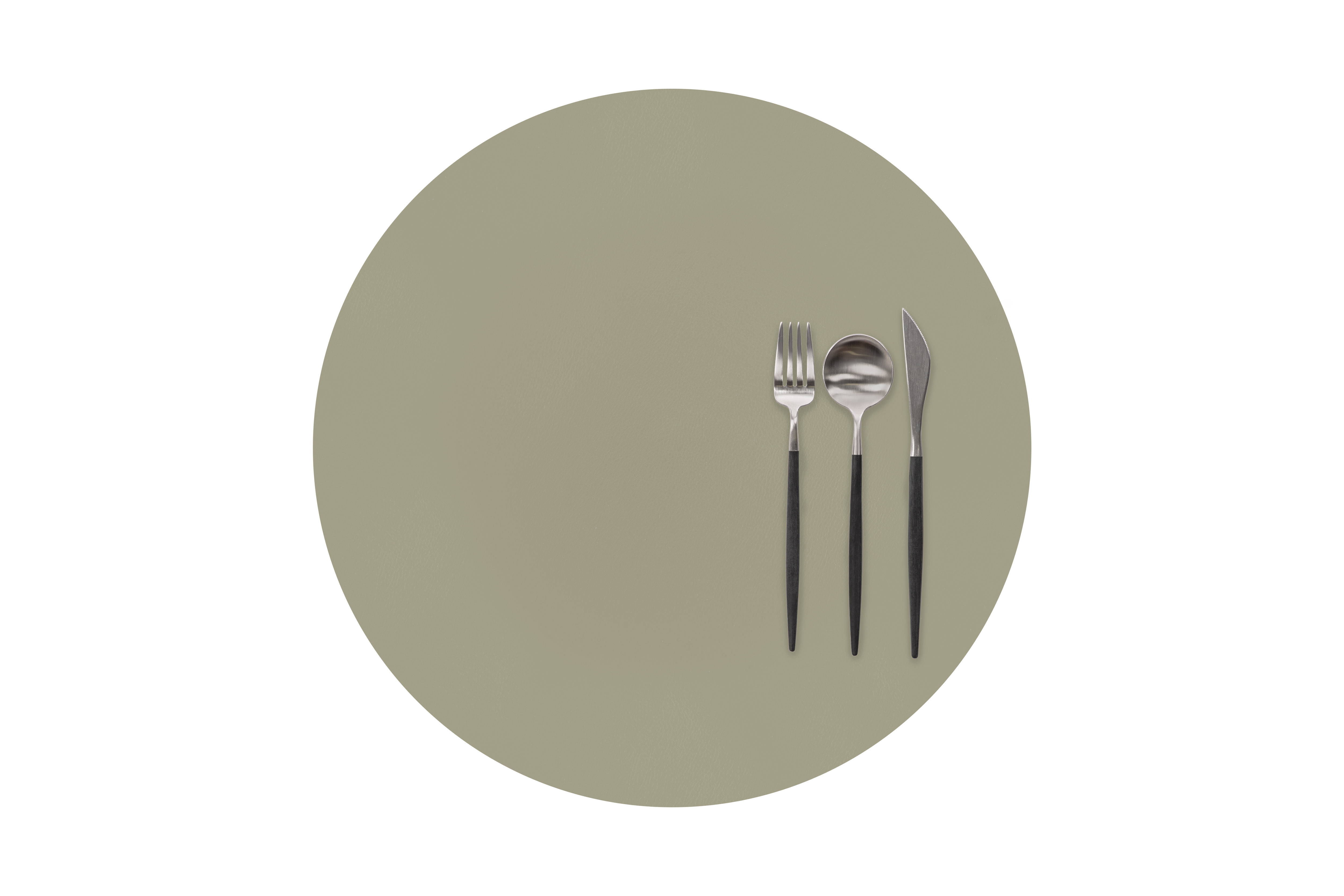 Placemat round - TOGO - 38cm, taupe