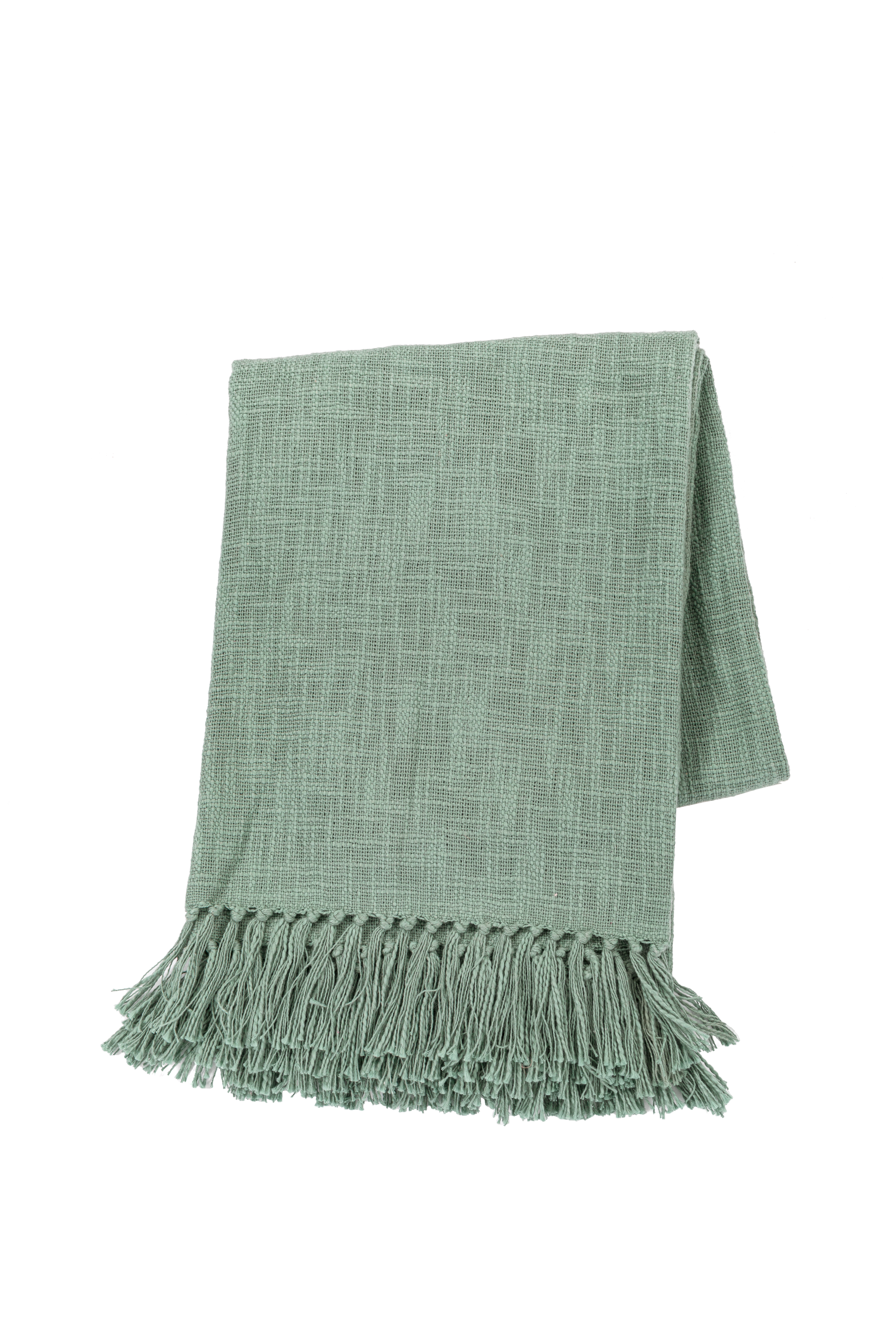 Plaid COTTON SLUB 130x160cm, green