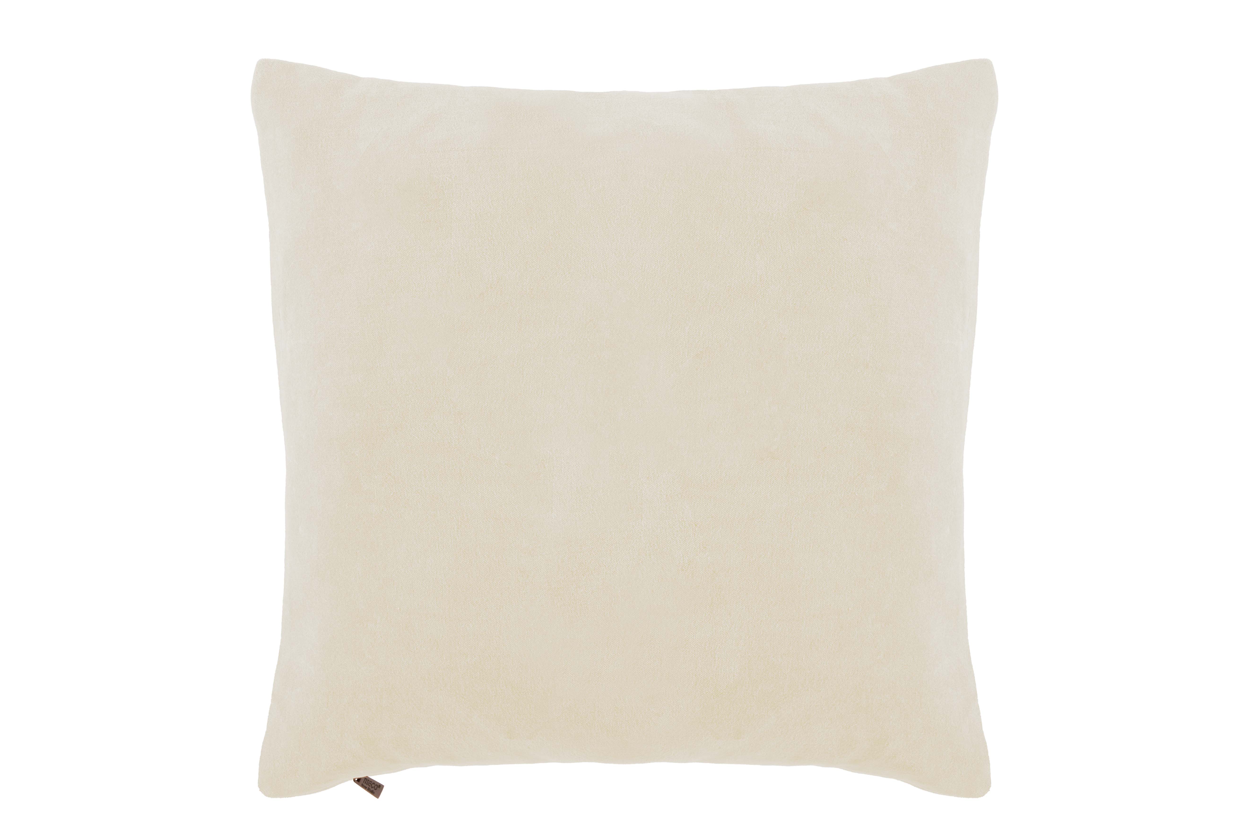 Cushion (filled)  COTTON VELVET 45x45cm, ivory