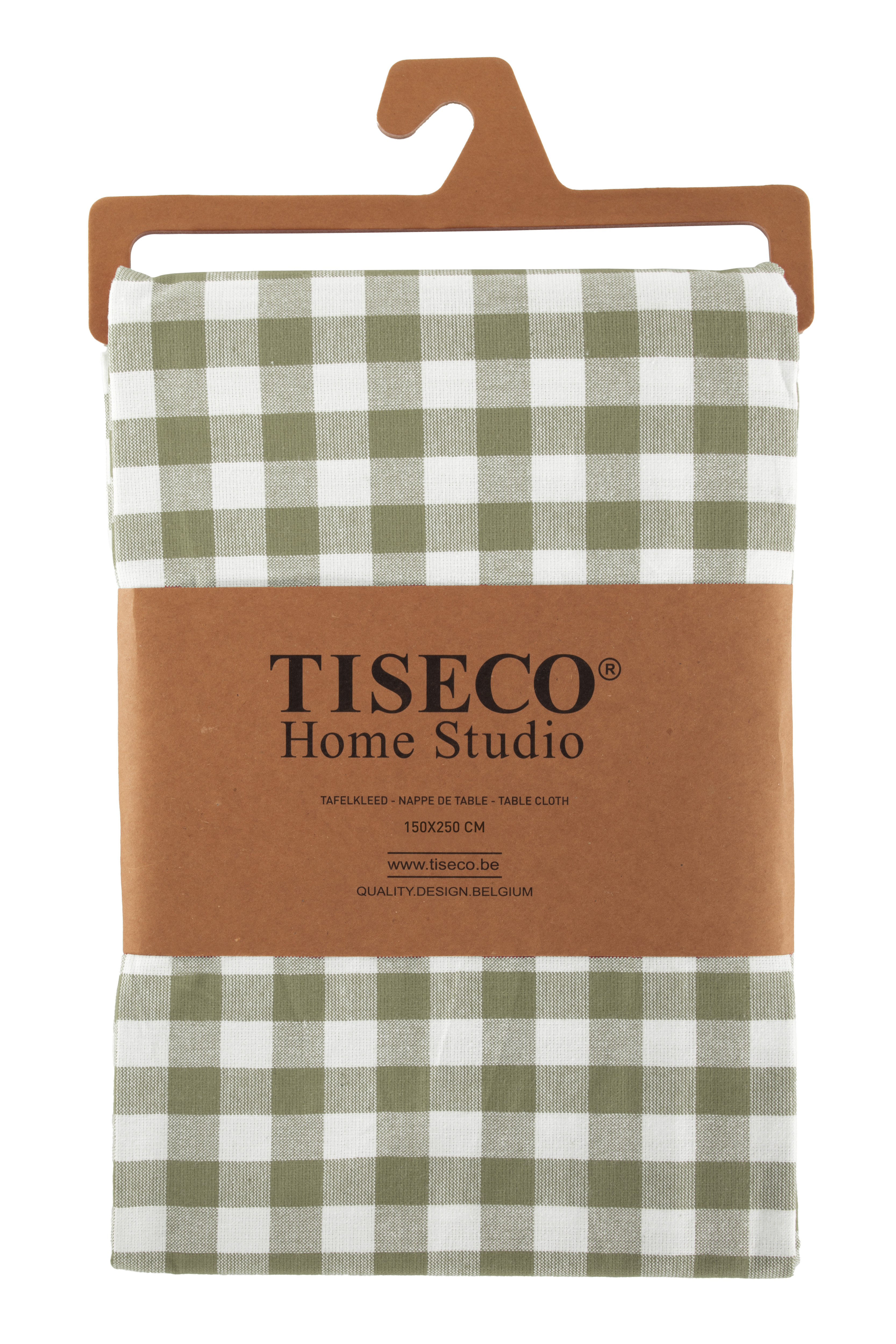 Table cloth GINGHAM - 150x250 cm, olive green