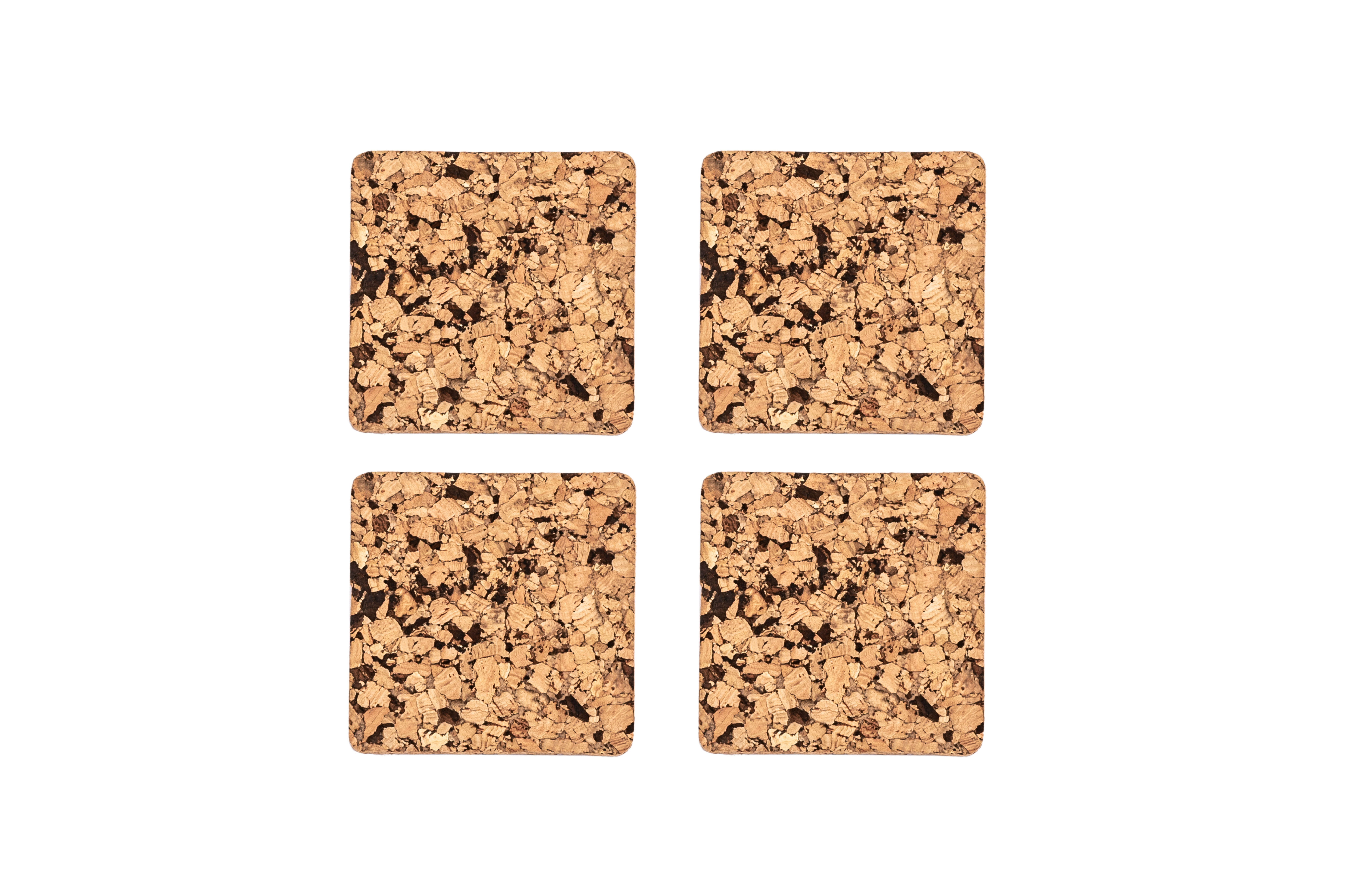 Coaster QUERCO cork square 10x10cm set/4 - coal