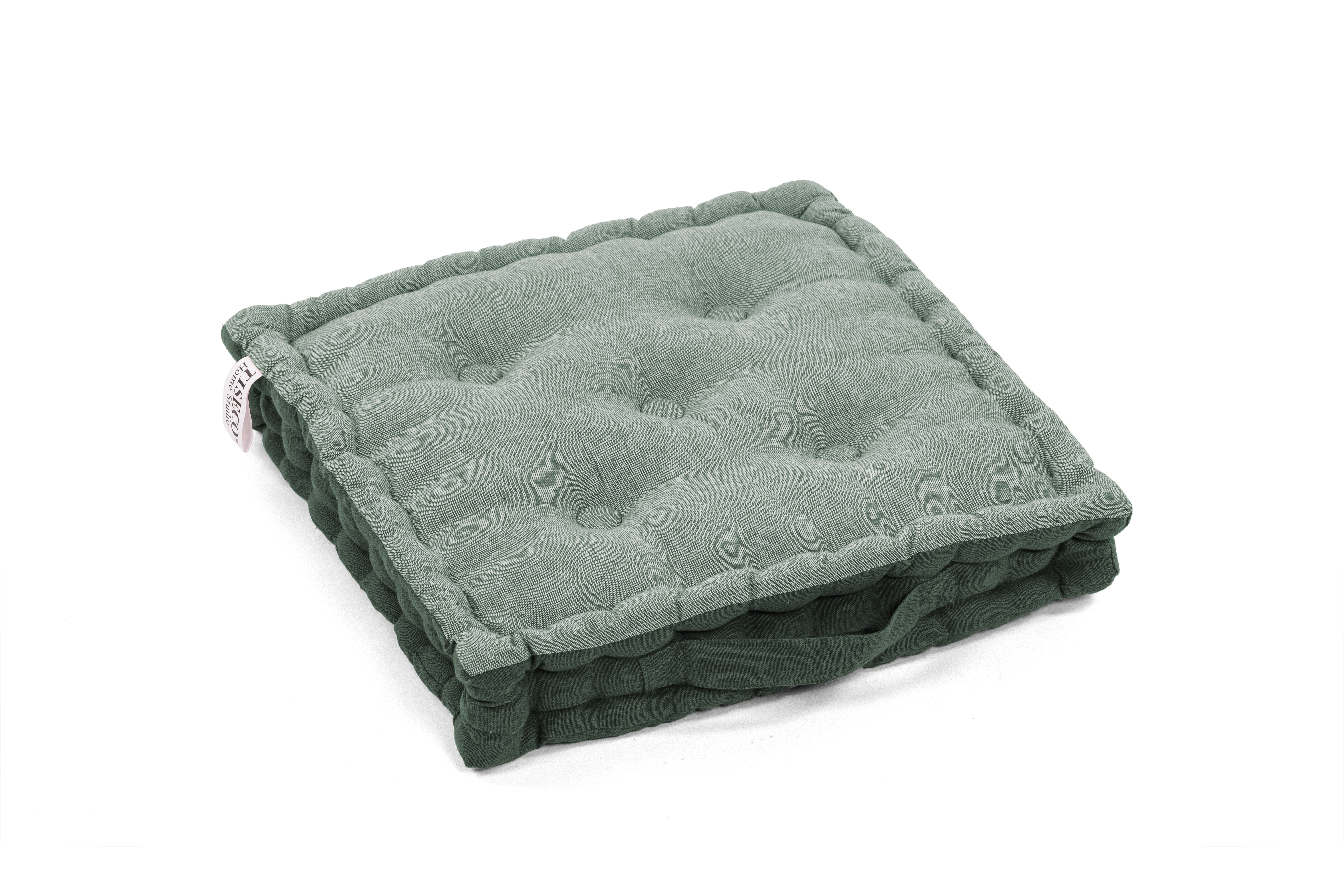 Box cushion CHAMBRAY 40x40x7 cm, green