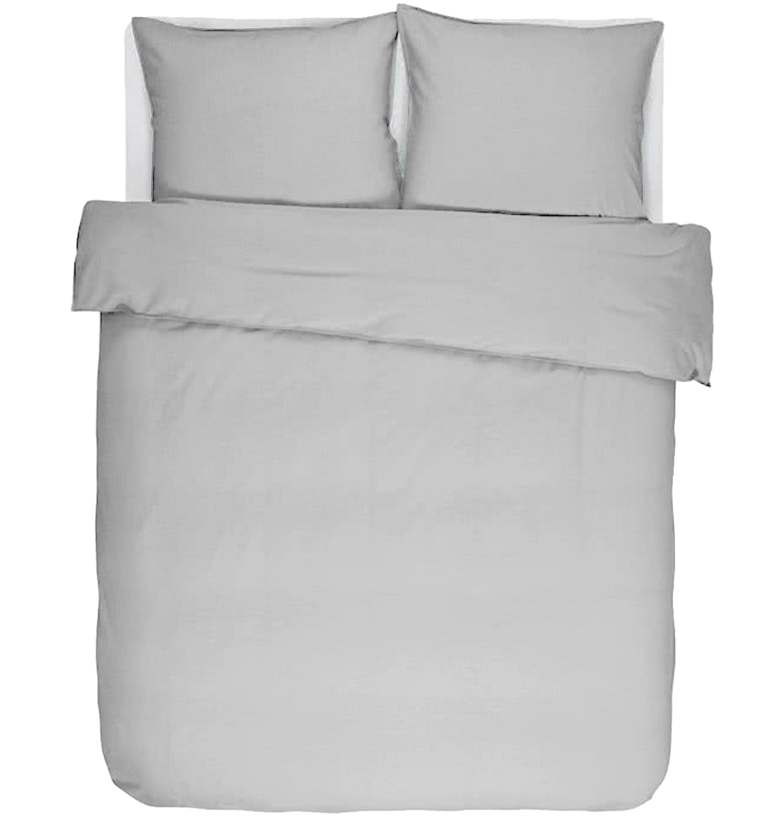 Housse de couette  IRIS, Stone washed uni coton, 240x220, cool grey