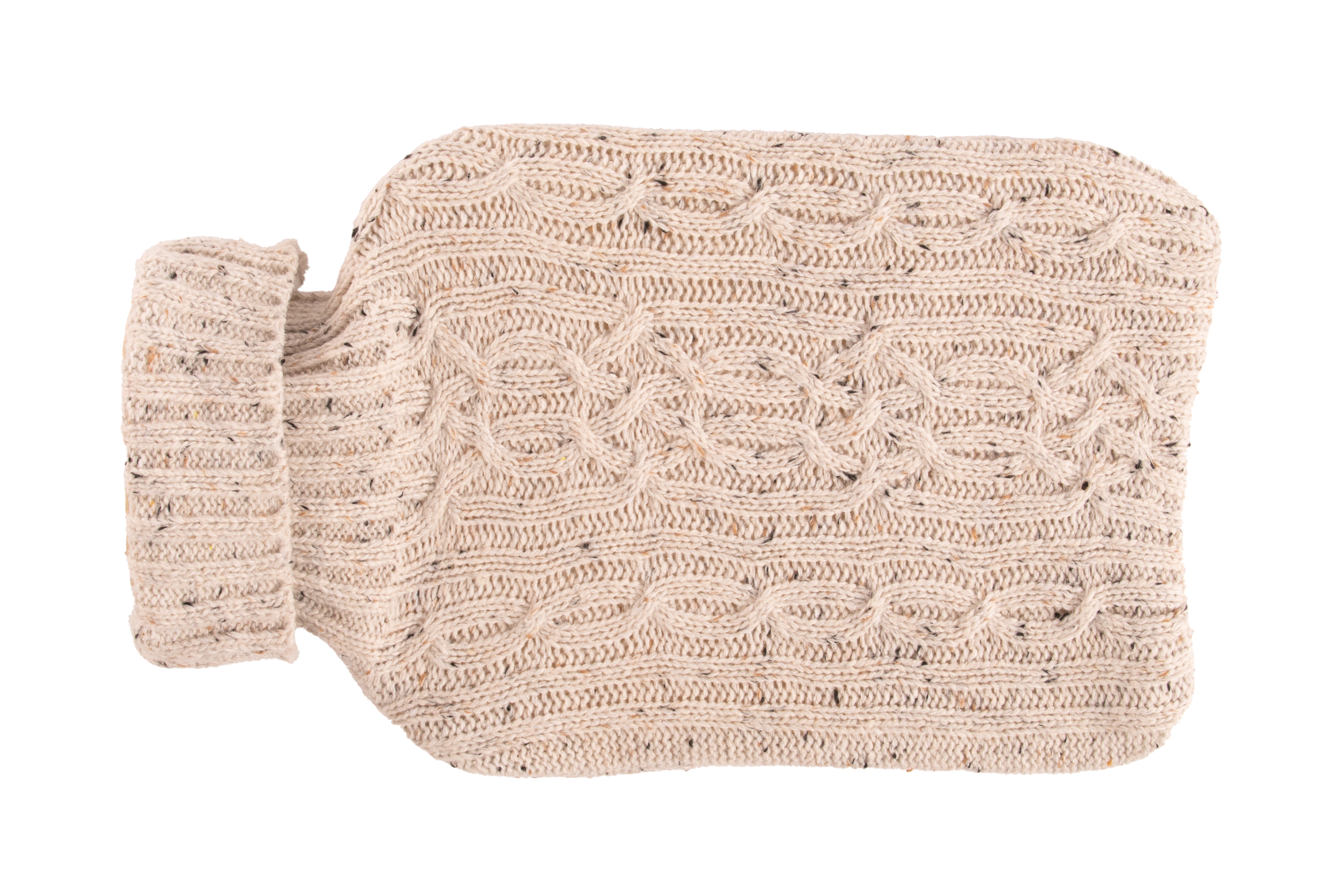 Warmwaterkruik met gebreide hoes WARMERS - 2L, wit