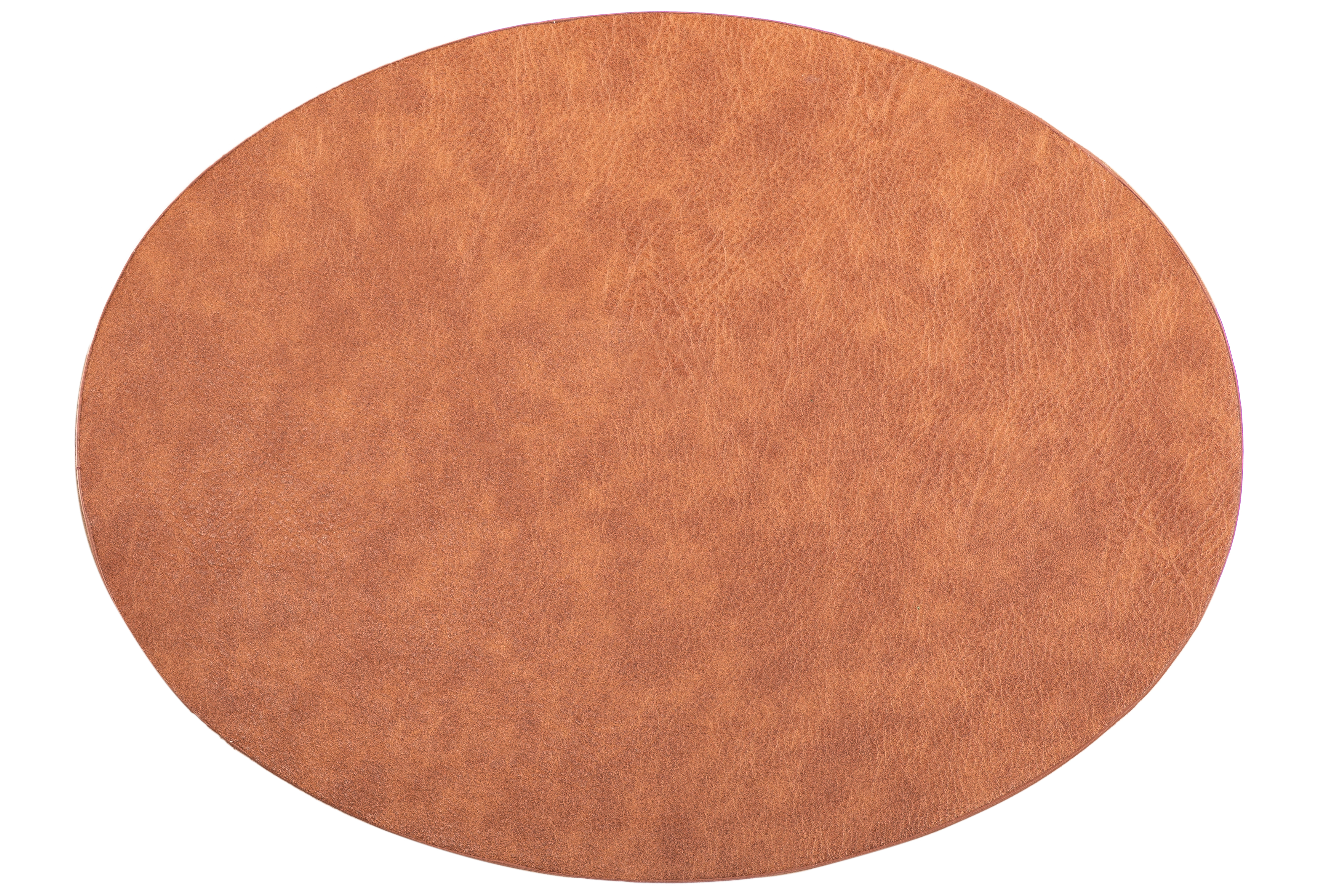 Placemat TROJA - oval - vegan leather - 33x45 cm, caramel