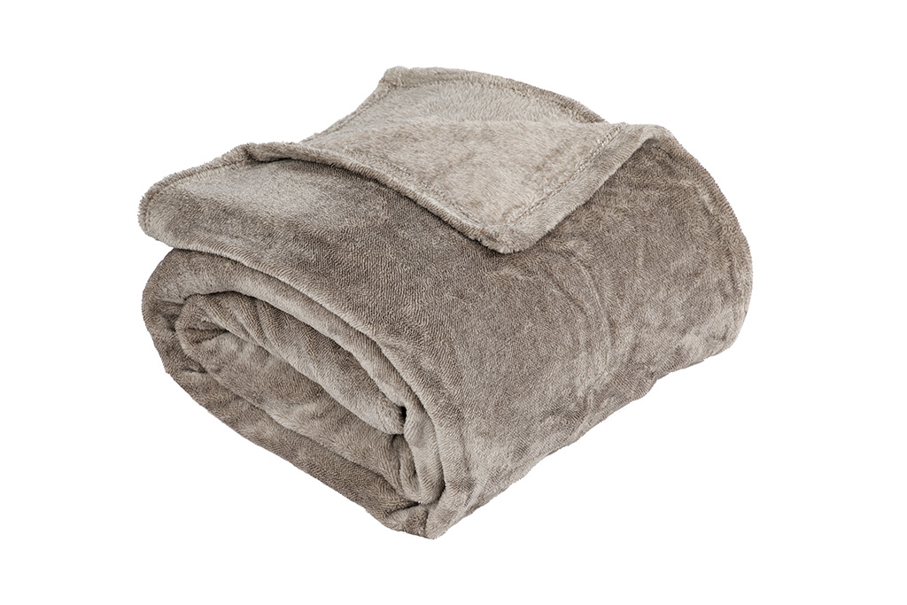 Bitone microflannel  throw taupe 130x170CM