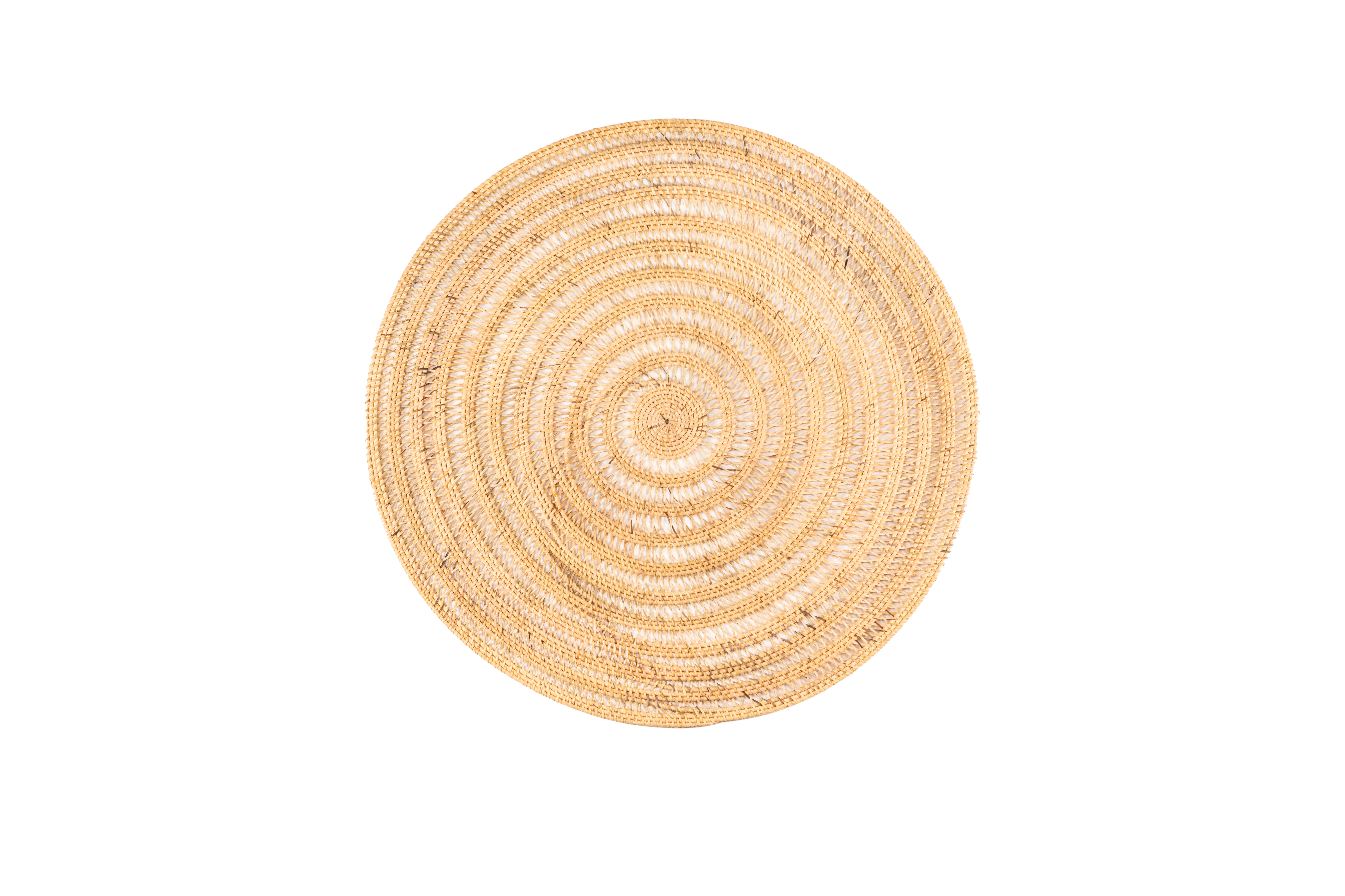 Décoration rattan, rond - dia 80 cm - SPIRAL, naturel 