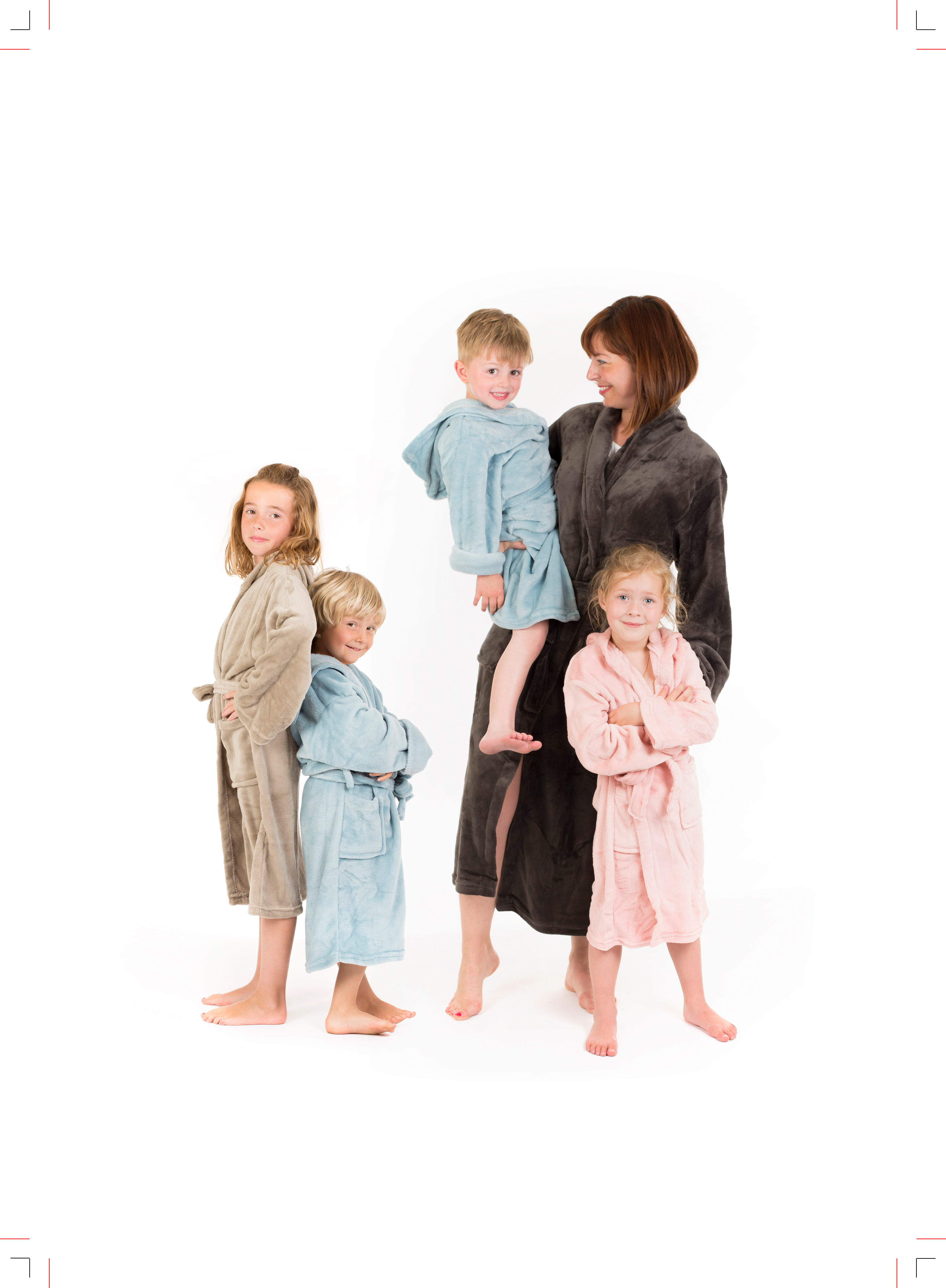 Bathrobe Microflannel kids soft blue 104/116 - unisex