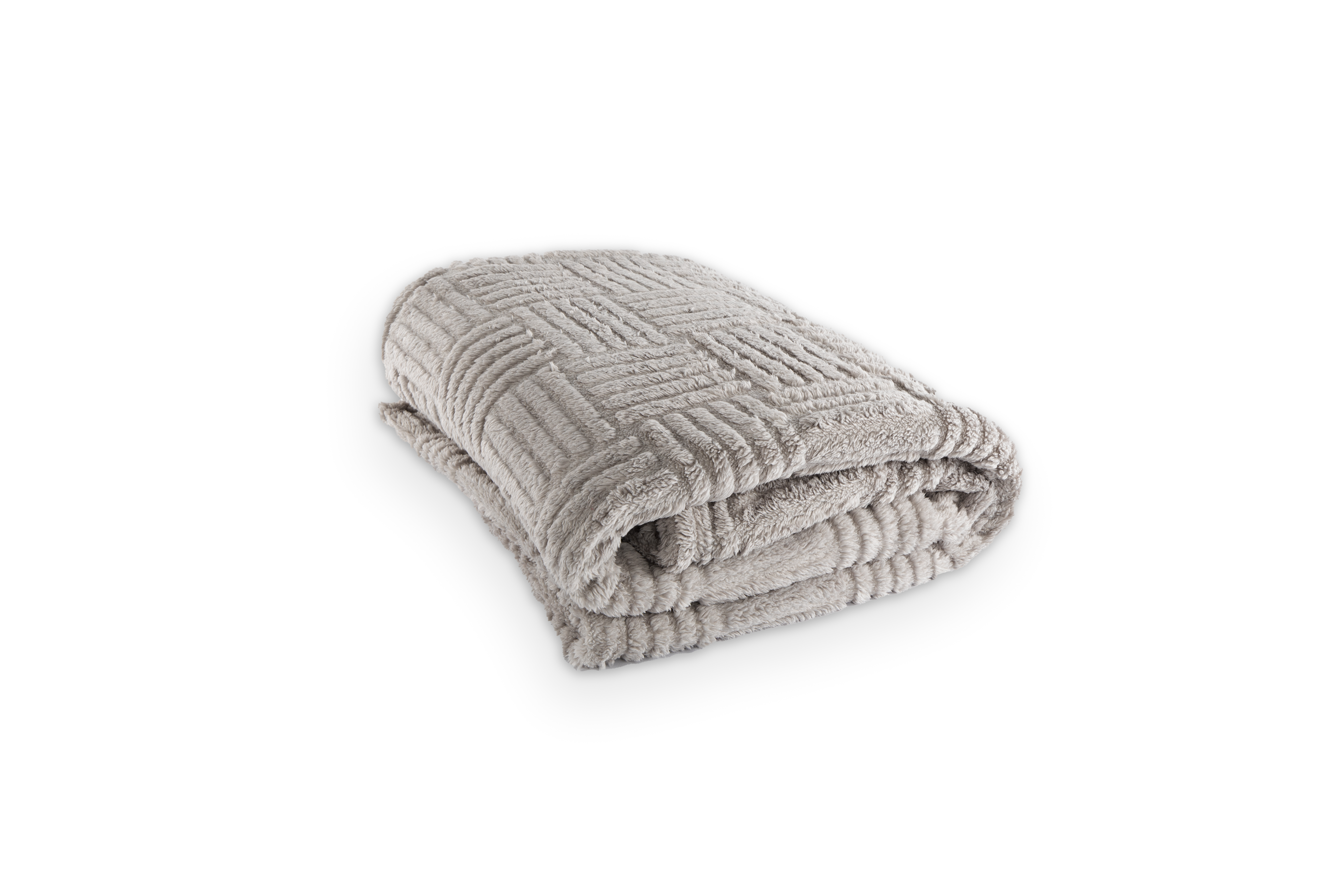 Plaid RENA BASKET WEAVE - 150x200 cm, gris