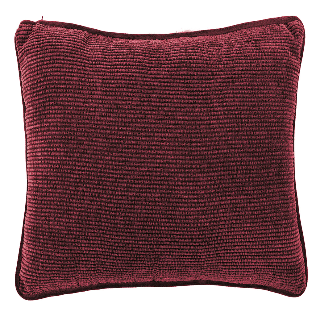 Cushion (filled) RIBBLE 45X45CM, pomegranate