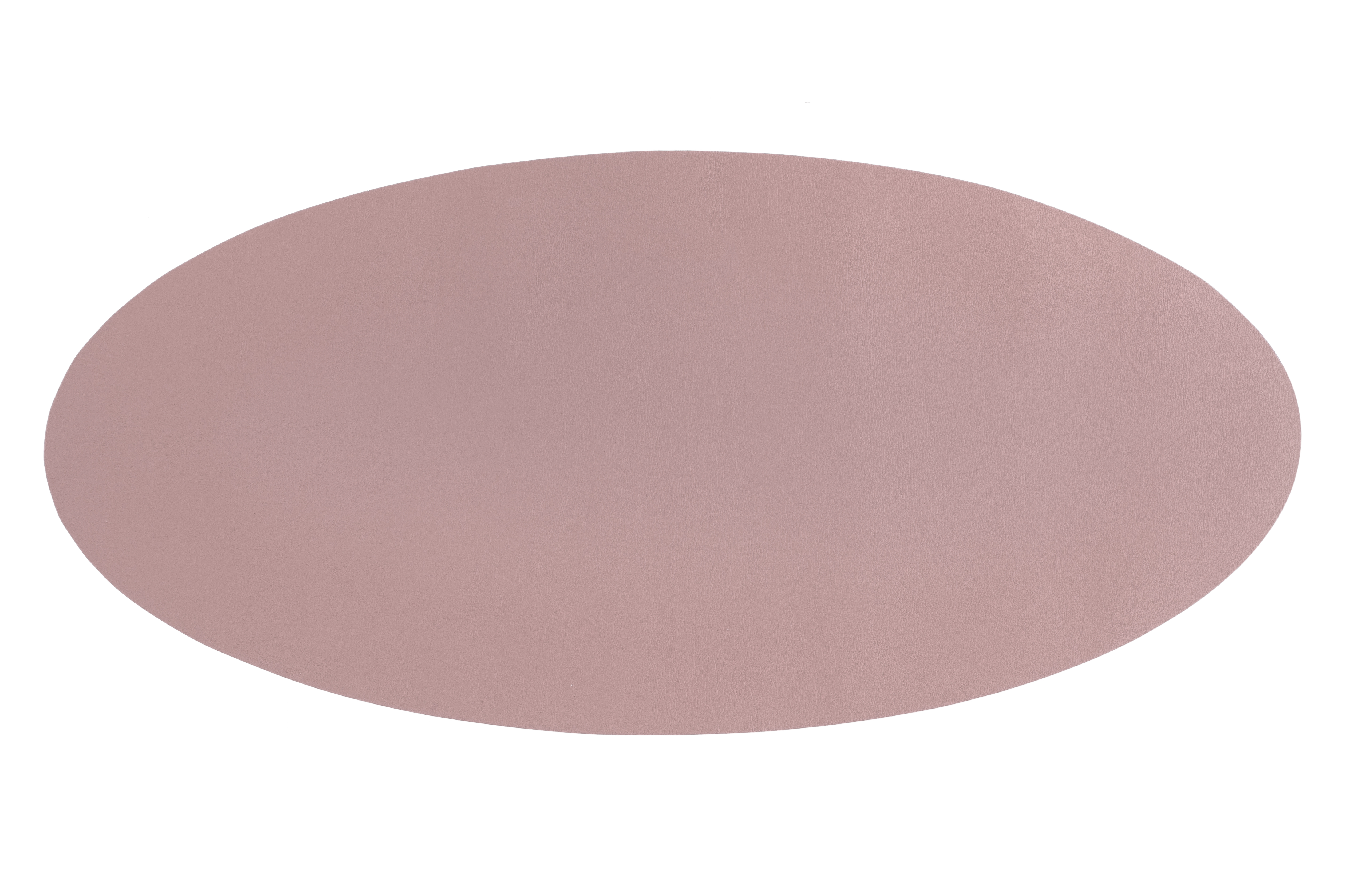Centerpiece mat ovaal -Leather look imitation, 33X70cm, mauve