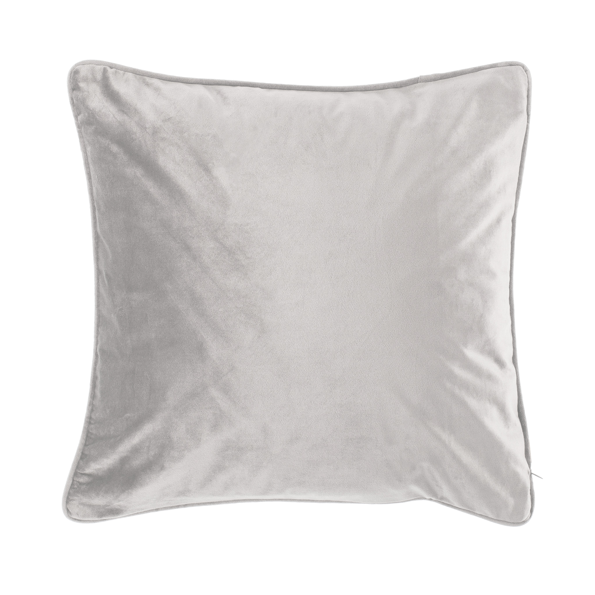Cushion (filled) Microvelvet 45X45CM, light grey