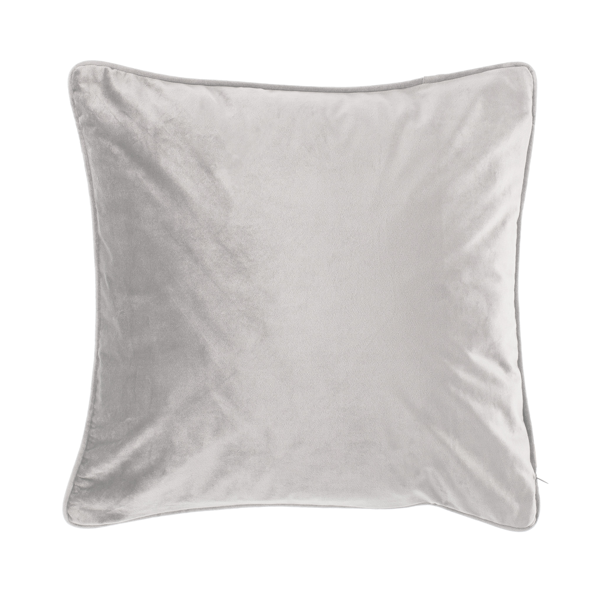 Kussen (gevuld) Microvelvet 45X45CM, light grey