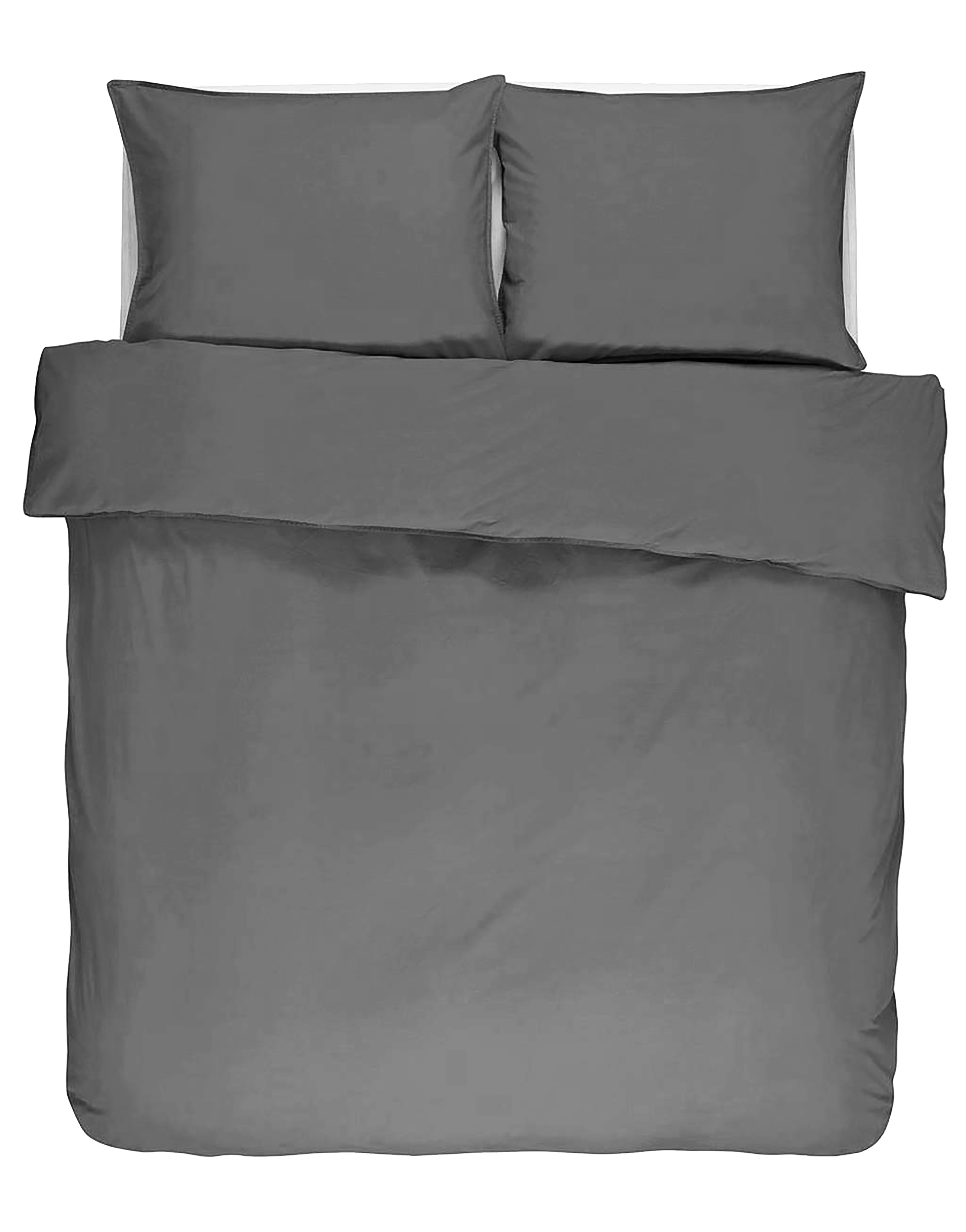 Housse de couette  IRIS, Stone washed uni coton, 240x220, gris