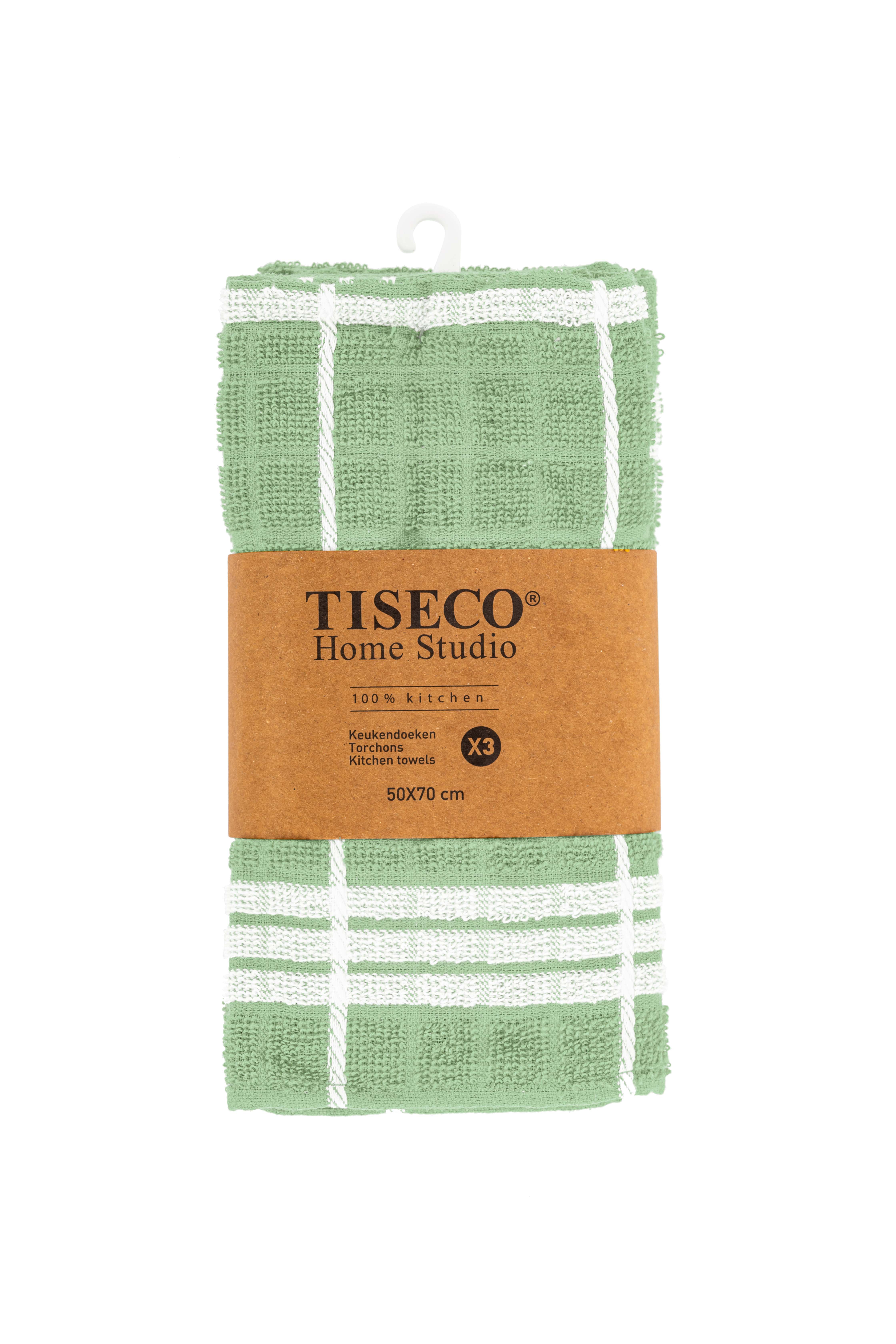 Torchon OMAN - SET/3 - 50x70 cm, green smoke