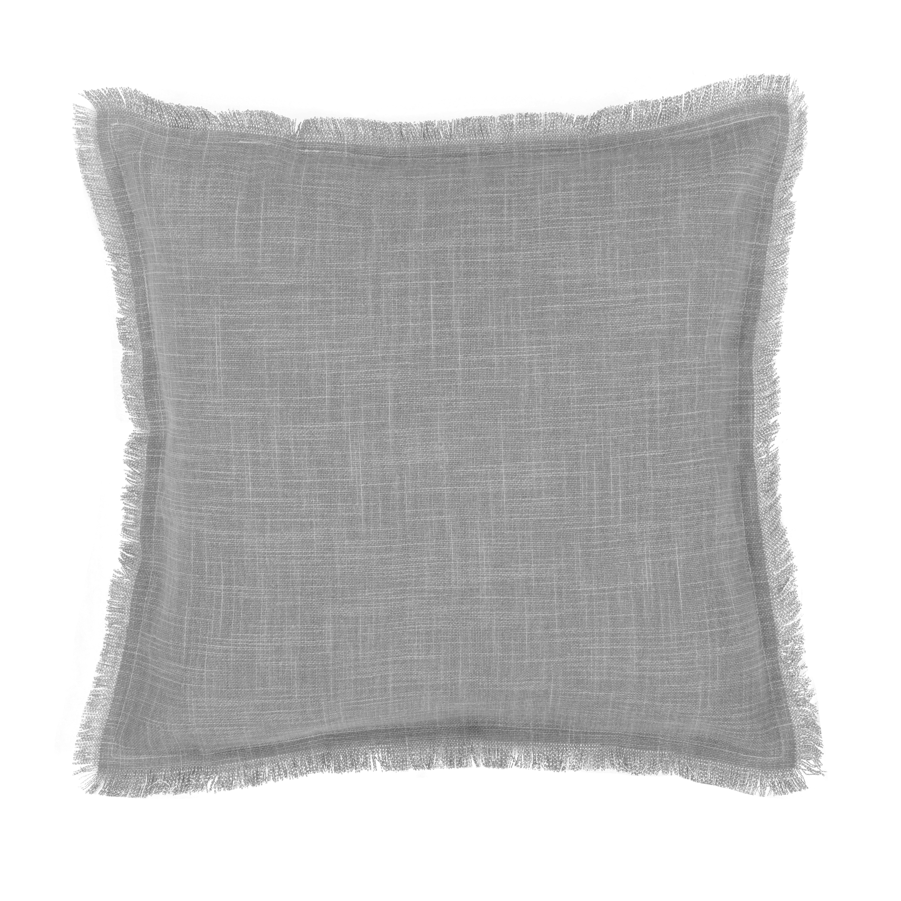 Housse de coussin slub stone washed, 45x45, gris